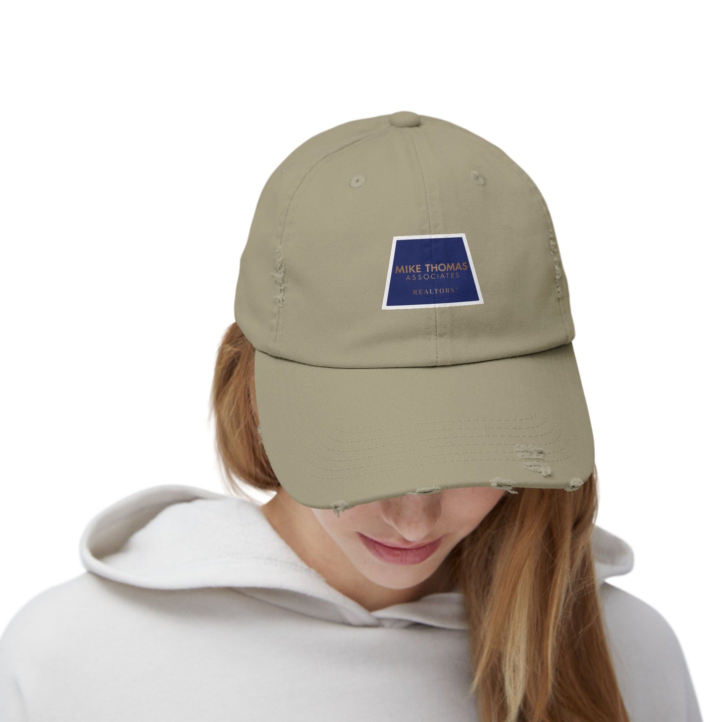 Unisex Distressed Cap with Realtor Logo - Casual Everyday Accessory