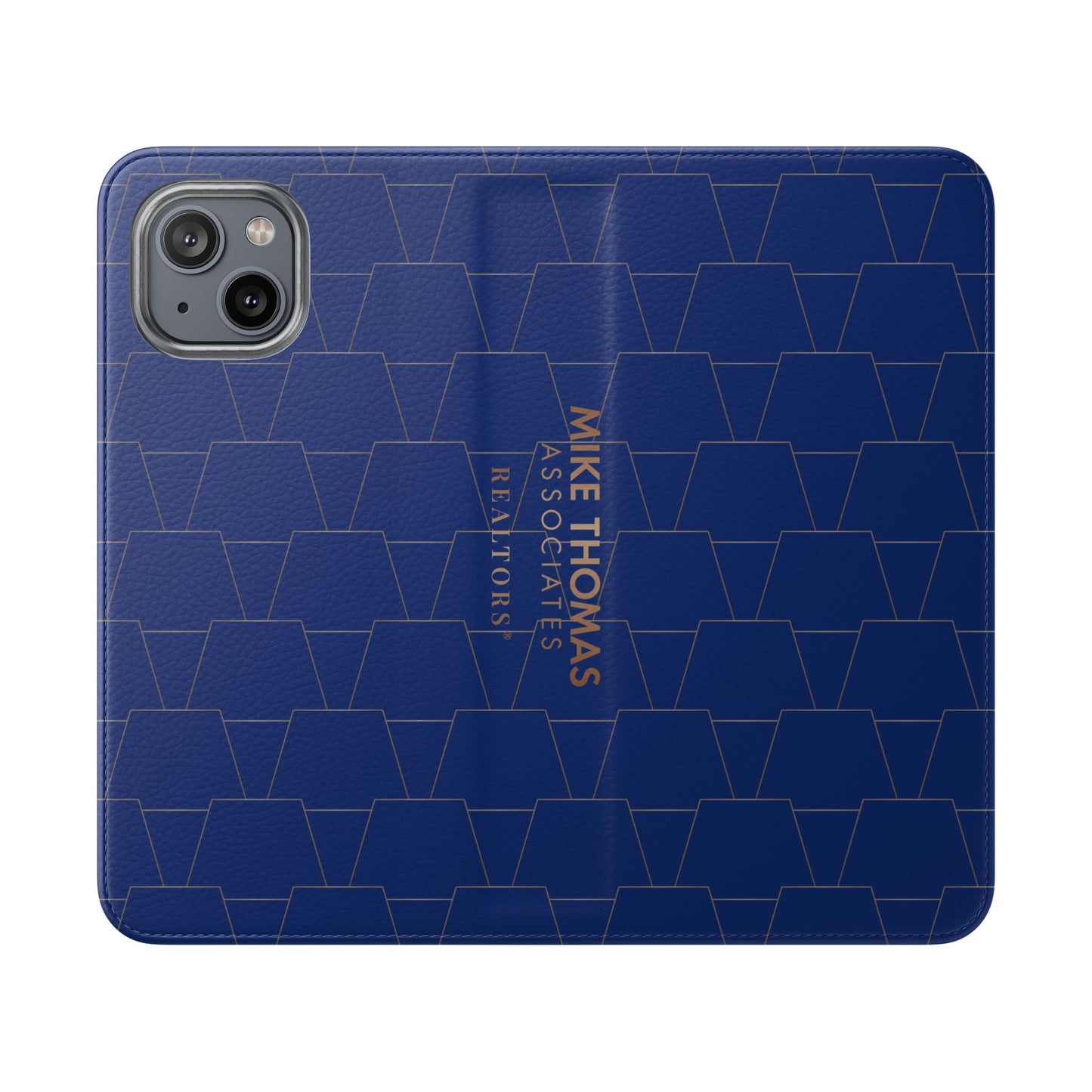 Stylish Flip Case for Smartphones - Geometric Design, Card Slots