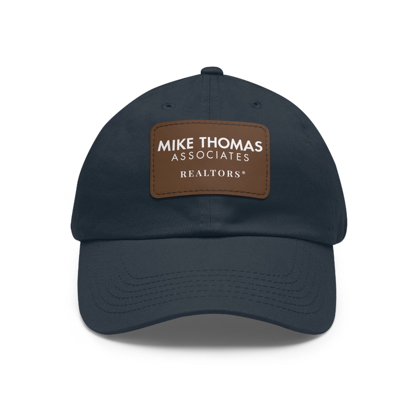 Classic Dad Hat with Leather Patch - Personalized Realtor Cap