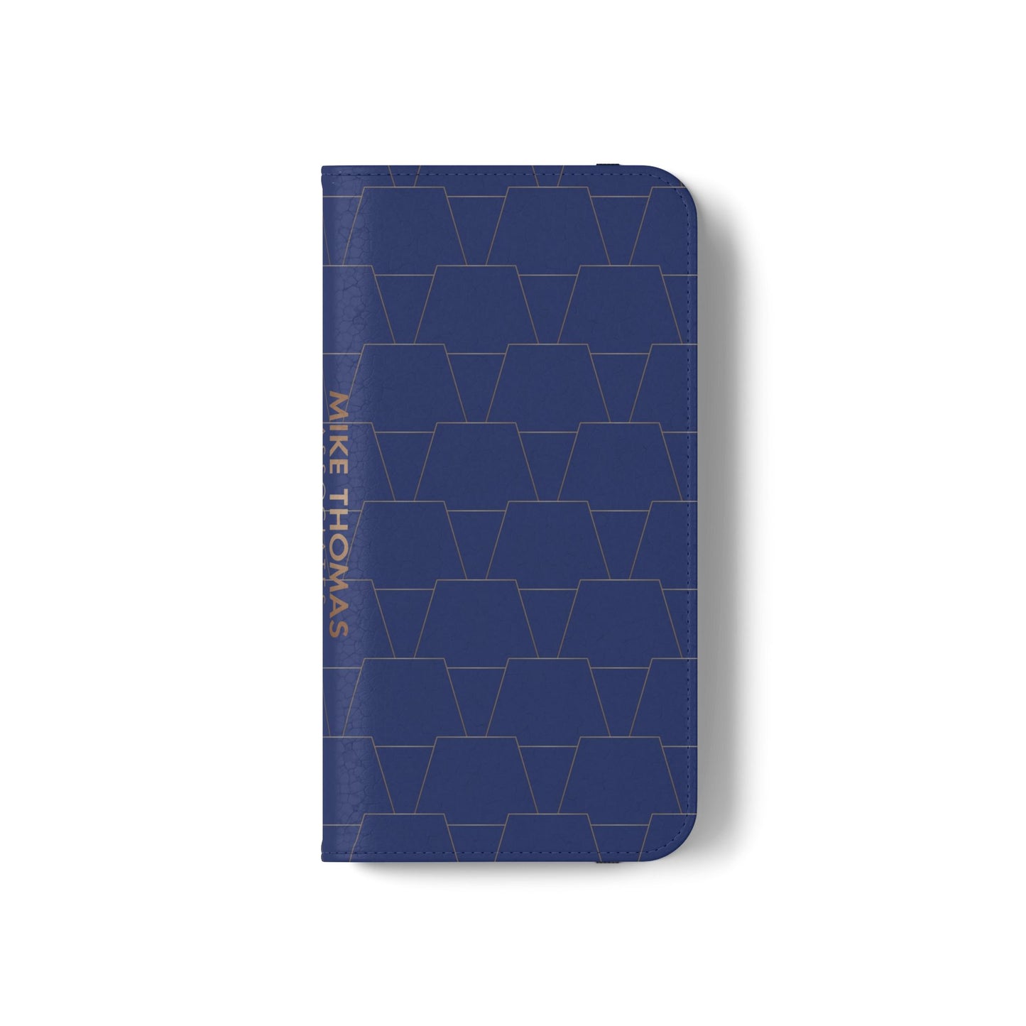 Stylish Flip Case for Smartphones - Geometric Design, Card Slots