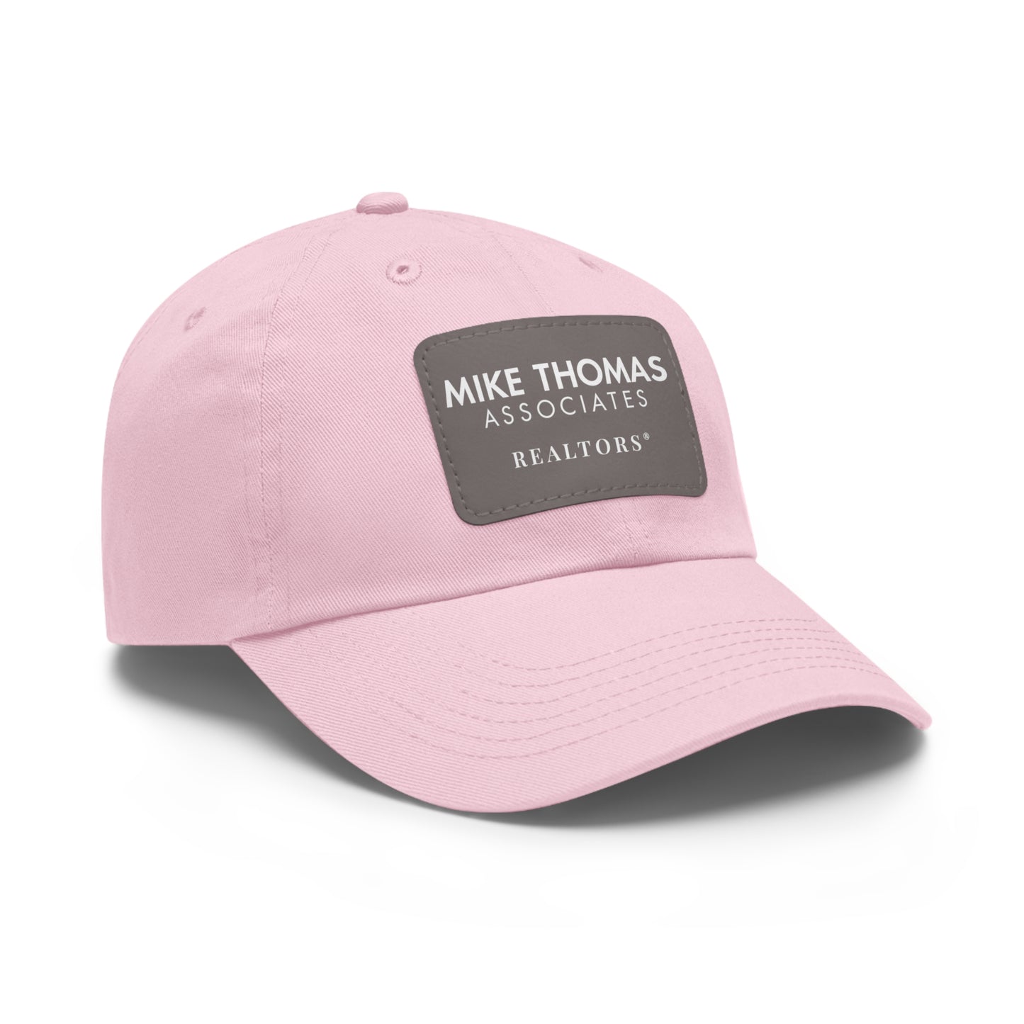 Classic Dad Hat with Leather Patch - Personalized Realtor Cap