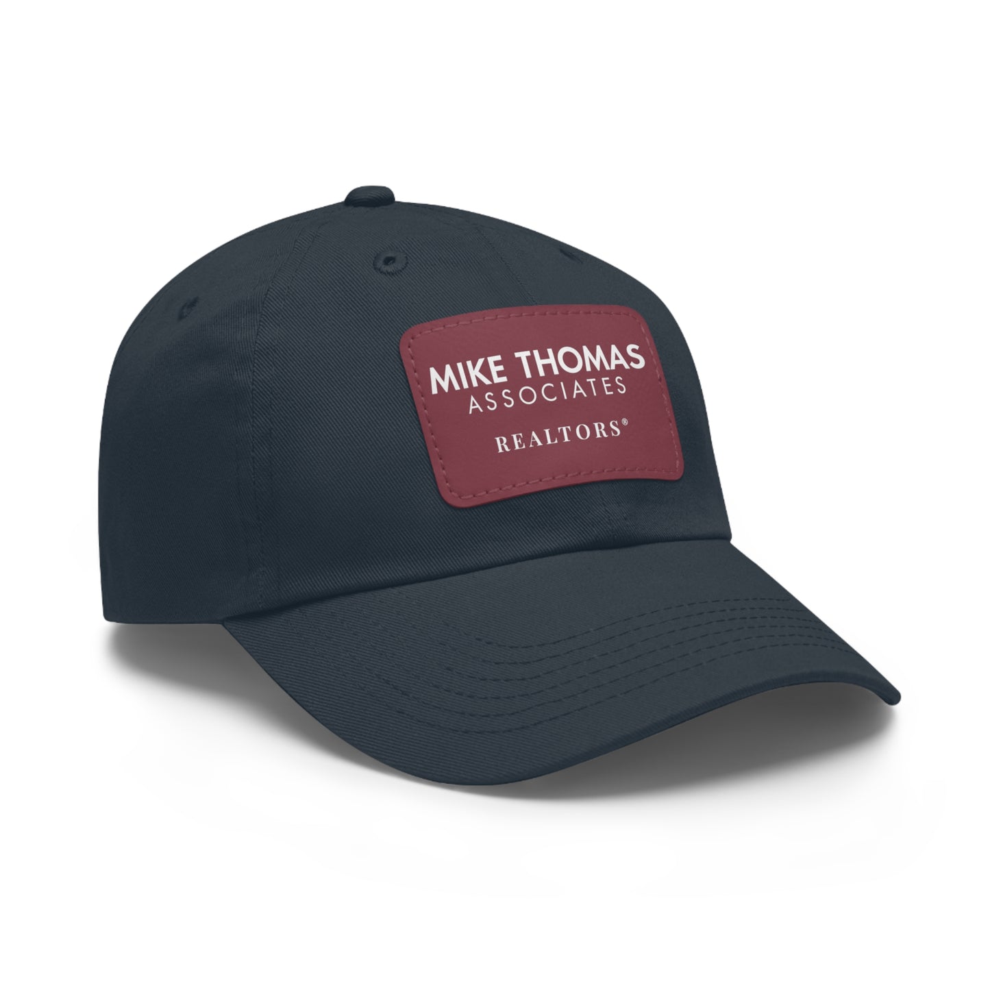 Classic Dad Hat with Leather Patch - Personalized Realtor Cap