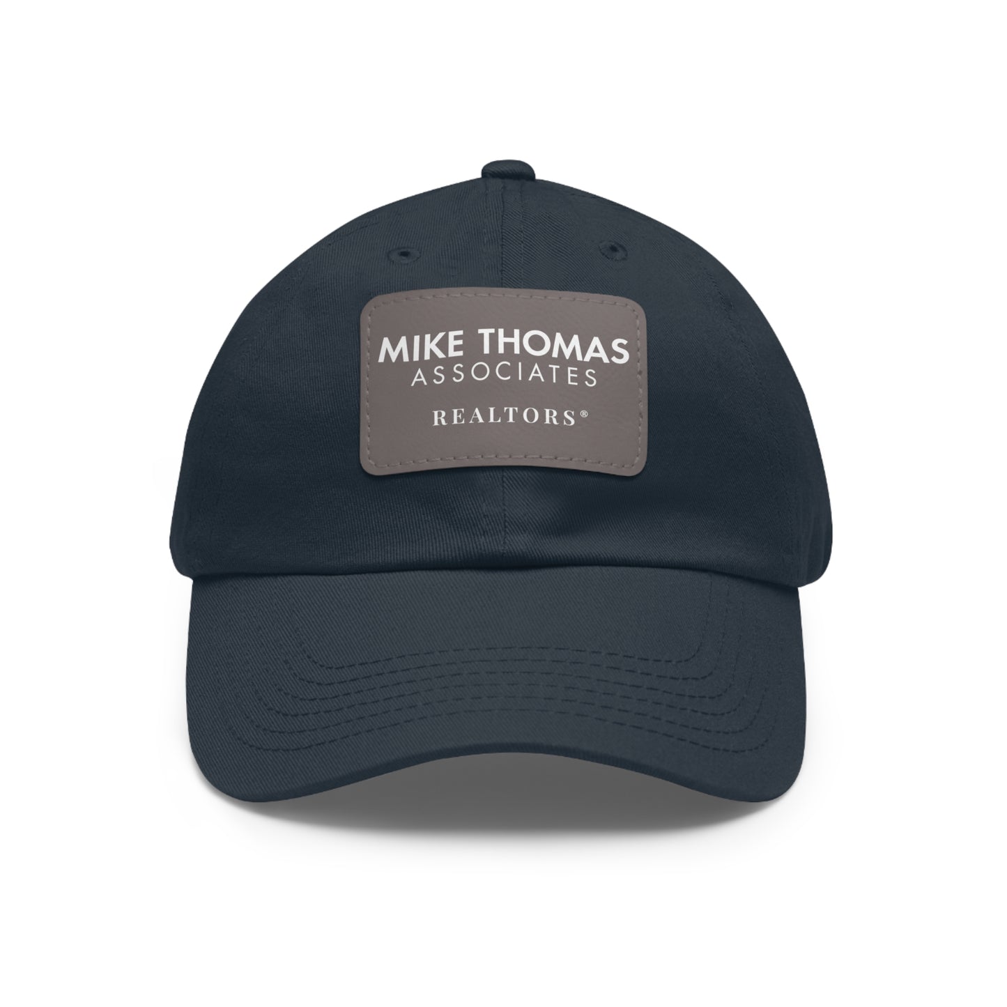 Classic Dad Hat with Leather Patch - Personalized Realtor Cap