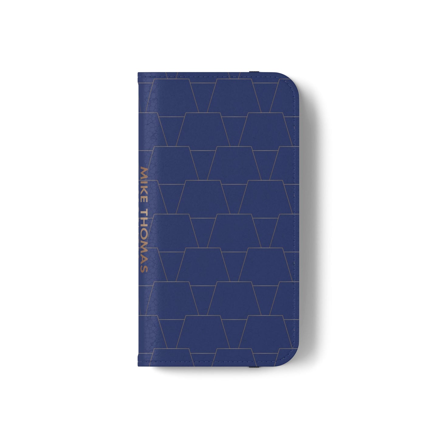 Stylish Flip Case for Smartphones - Geometric Design, Card Slots