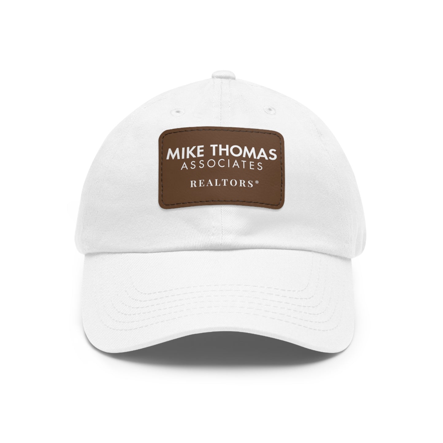 Classic Dad Hat with Leather Patch - Personalized Realtor Cap
