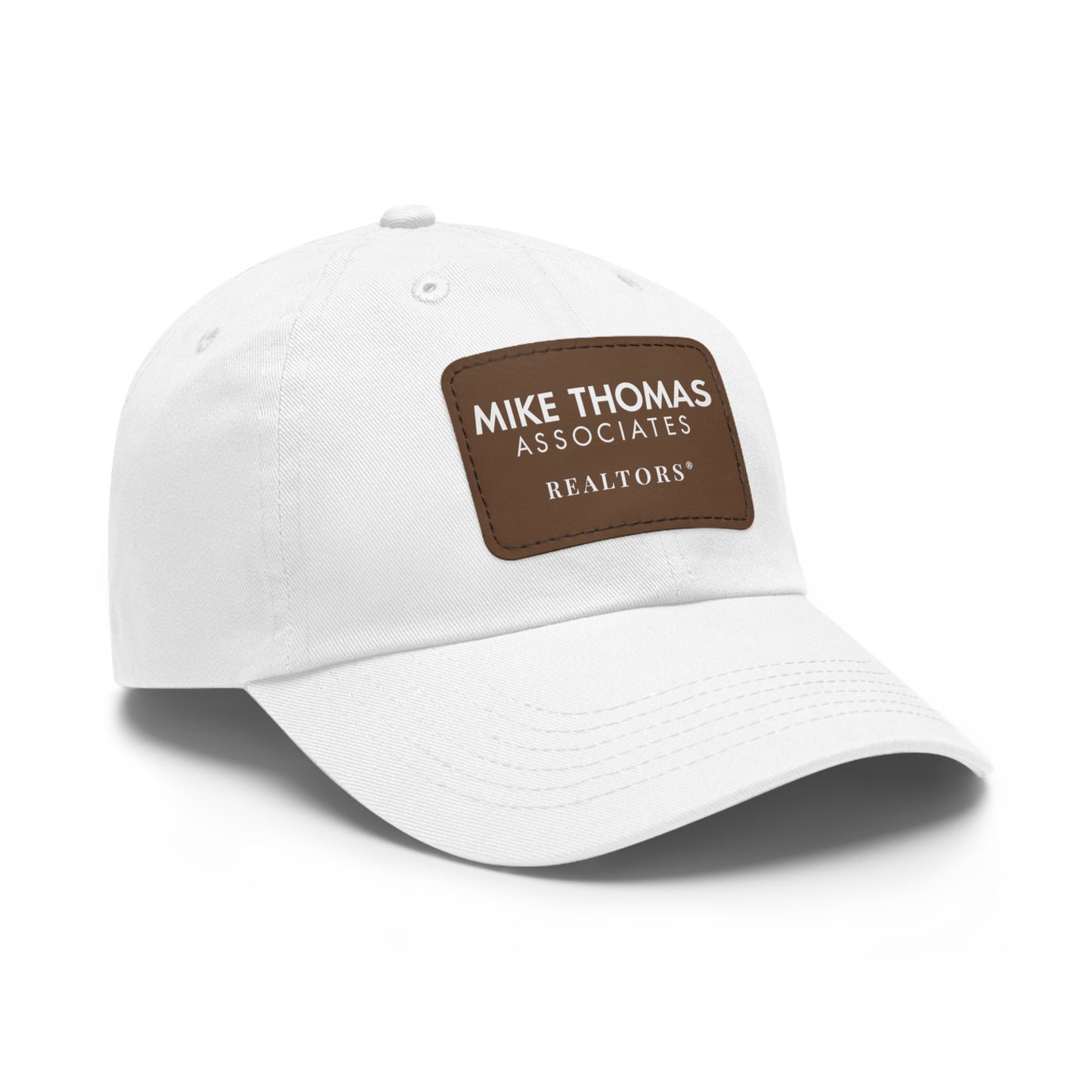 Classic Dad Hat with Leather Patch - Personalized Realtor Cap