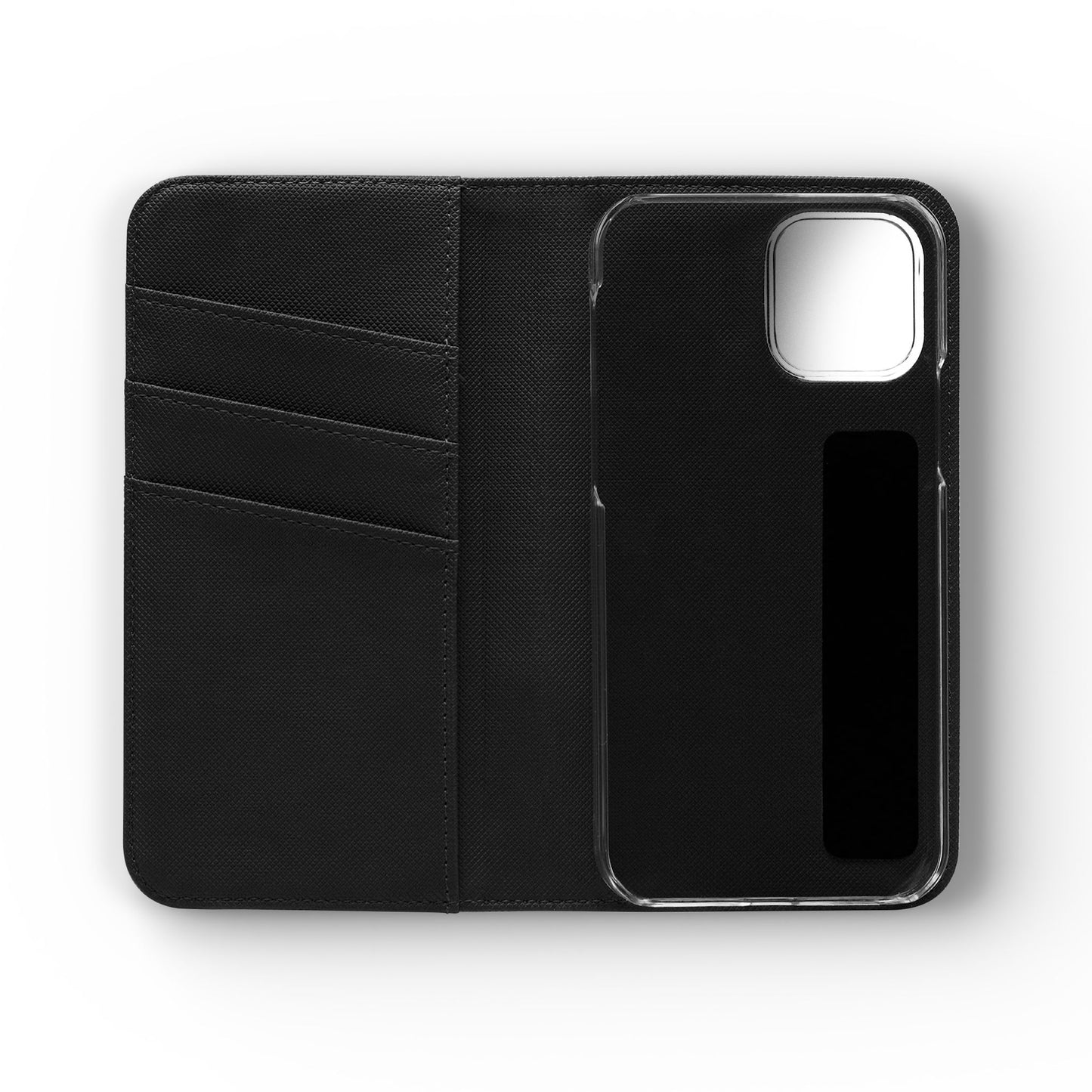 Stylish Flip Case for Smartphones - Geometric Design, Card Slots