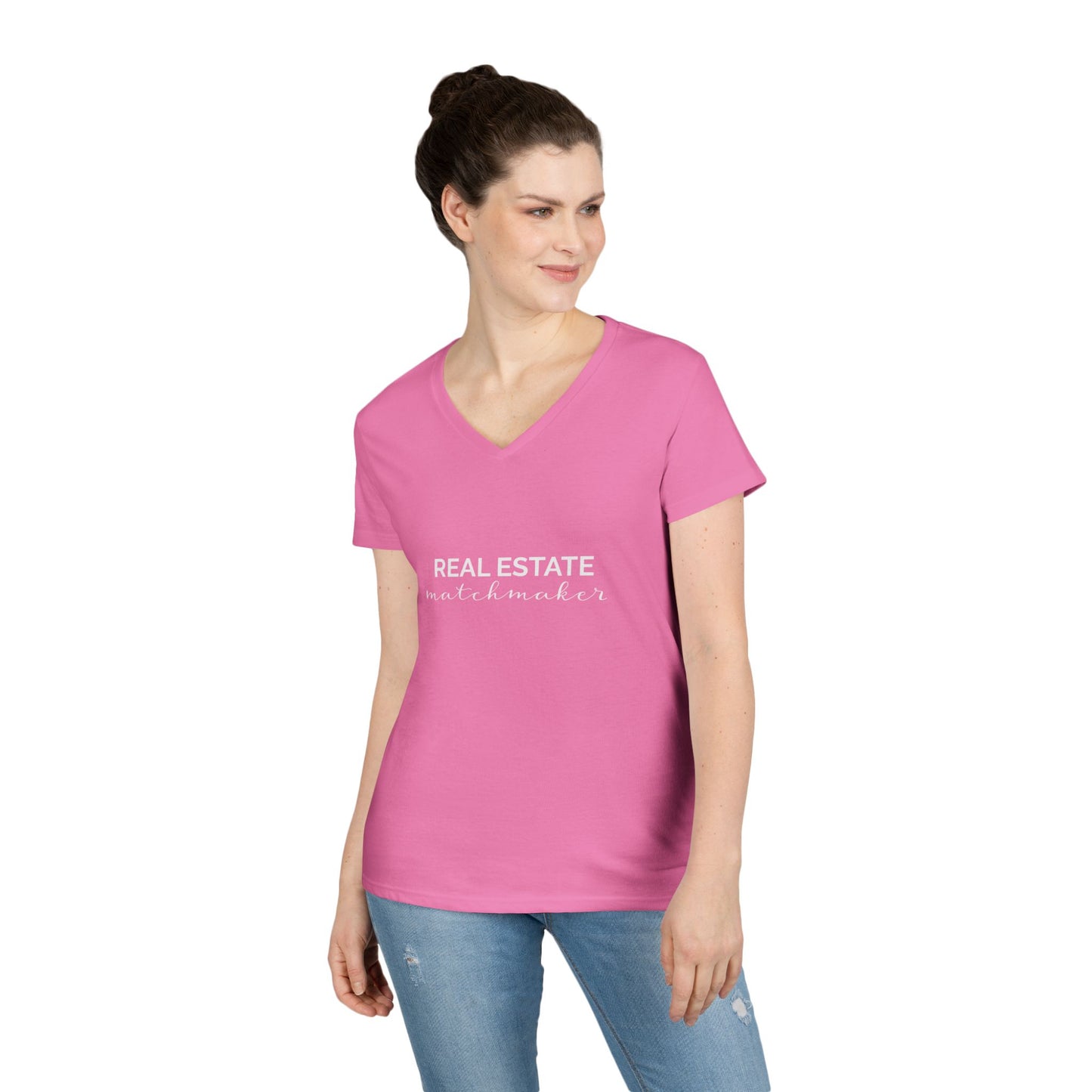 Real Estate Matchmaker V-Neck T-Shirt for Realtors