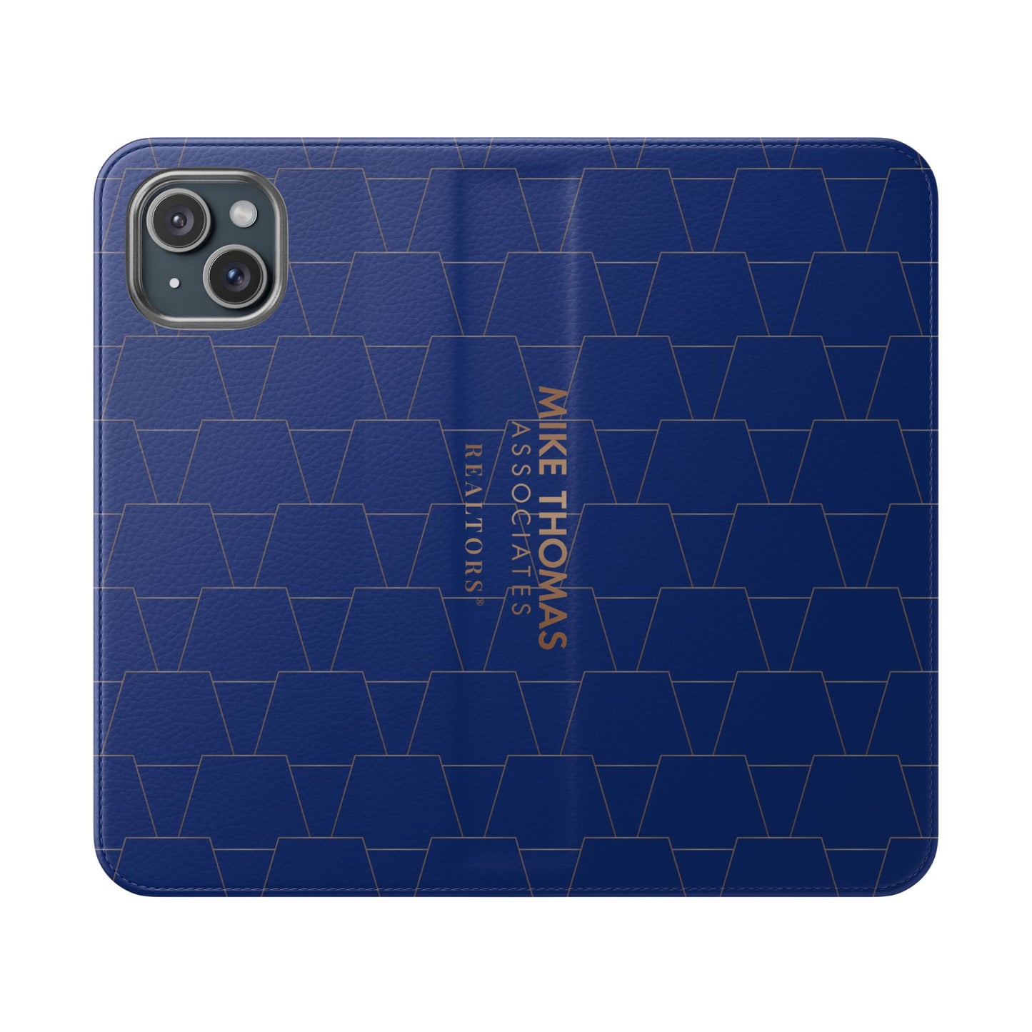 Stylish Flip Case for Smartphones - Geometric Design, Card Slots