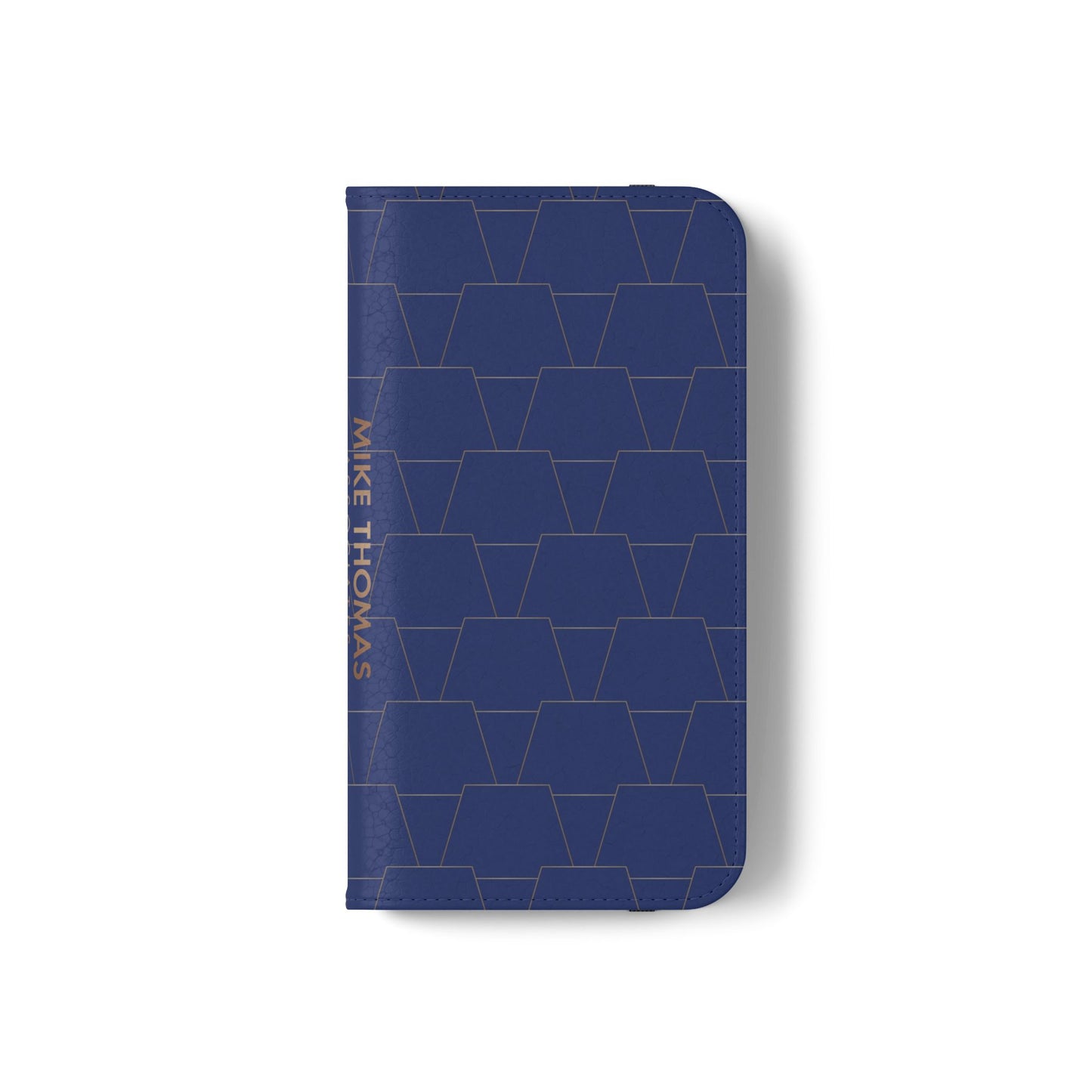 Stylish Flip Case for Smartphones - Geometric Design, Card Slots
