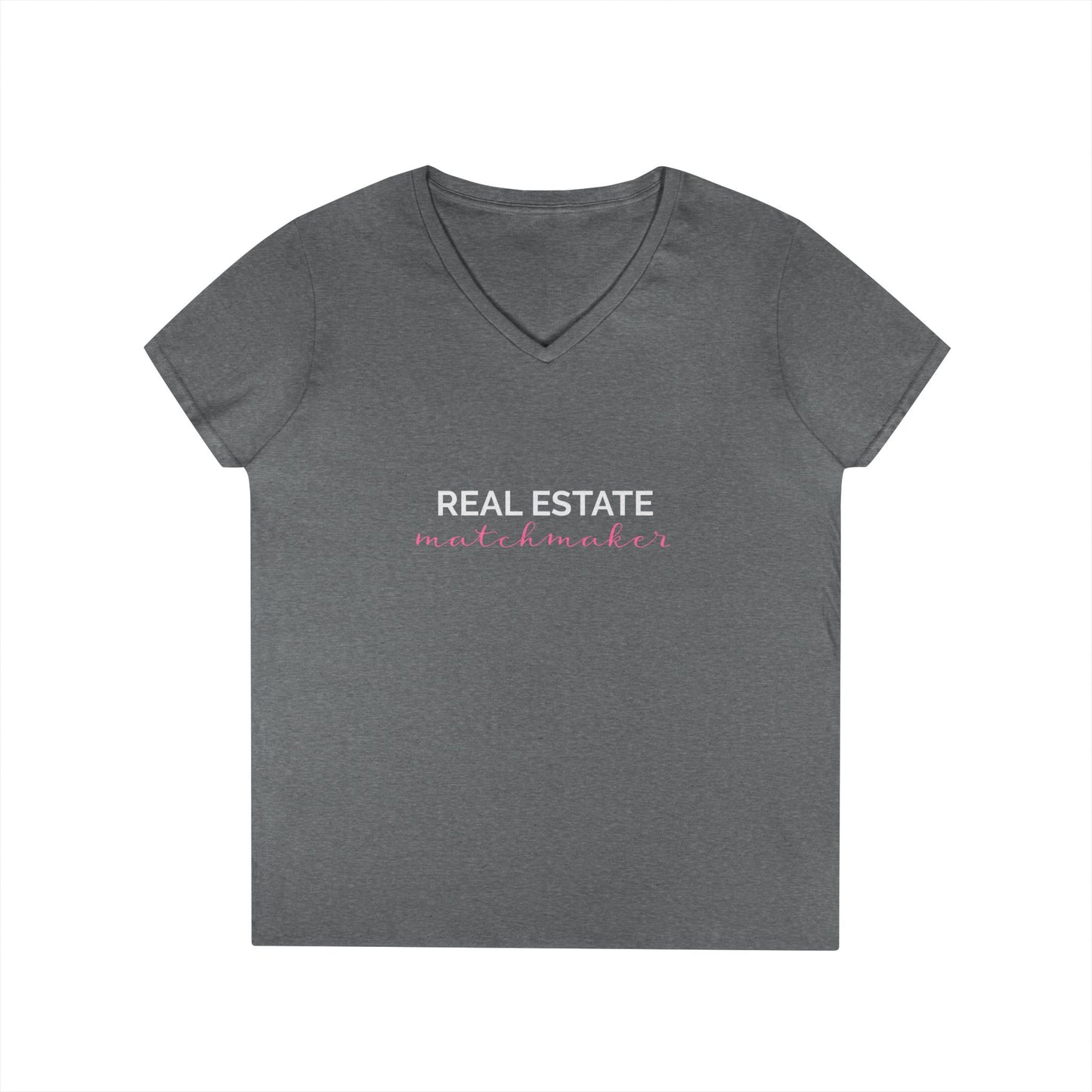 Real Estate Matchmaker V-Neck T-Shirt for Realtors