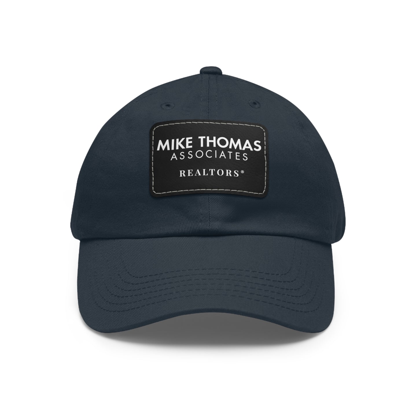 Classic Dad Hat with Leather Patch - Personalized Realtor Cap