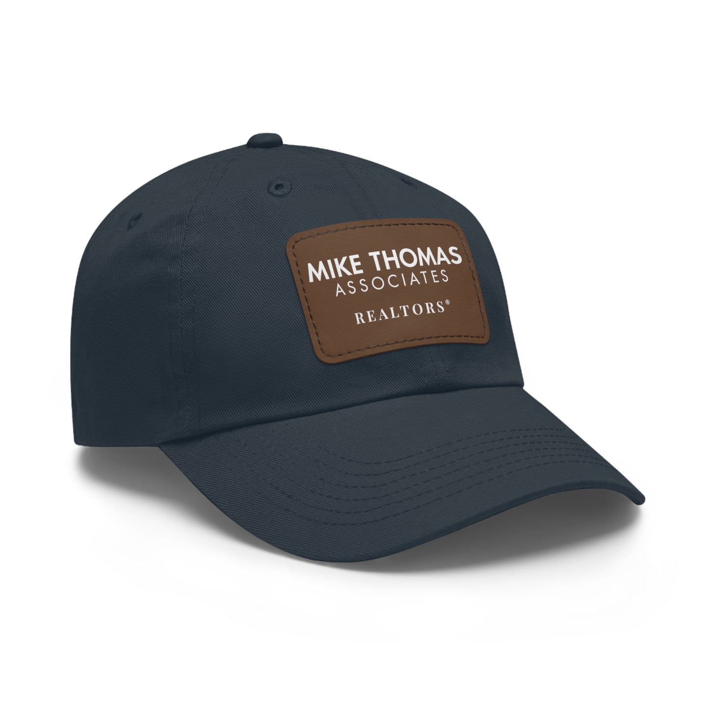 Classic Dad Hat with Leather Patch - Personalized Realtor Cap