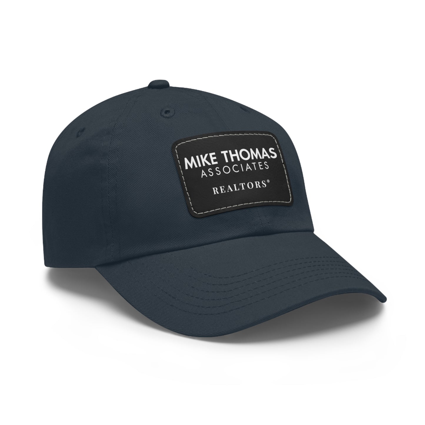 Classic Dad Hat with Leather Patch - Personalized Realtor Cap