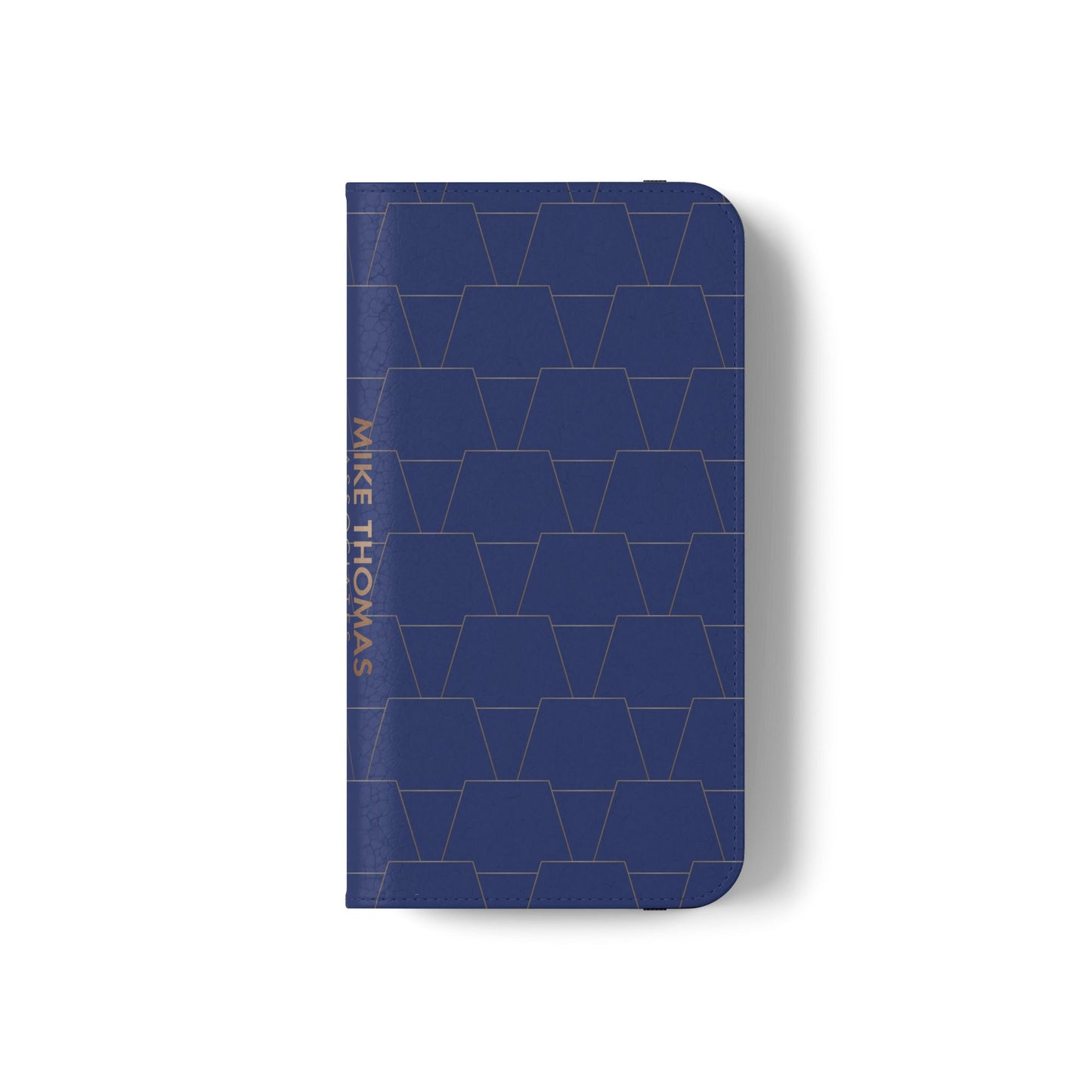 Stylish Flip Case for Smartphones - Geometric Design, Card Slots