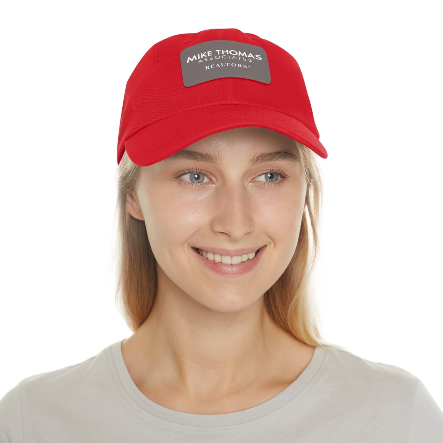 Classic Dad Hat with Leather Patch - Personalized Realtor Cap