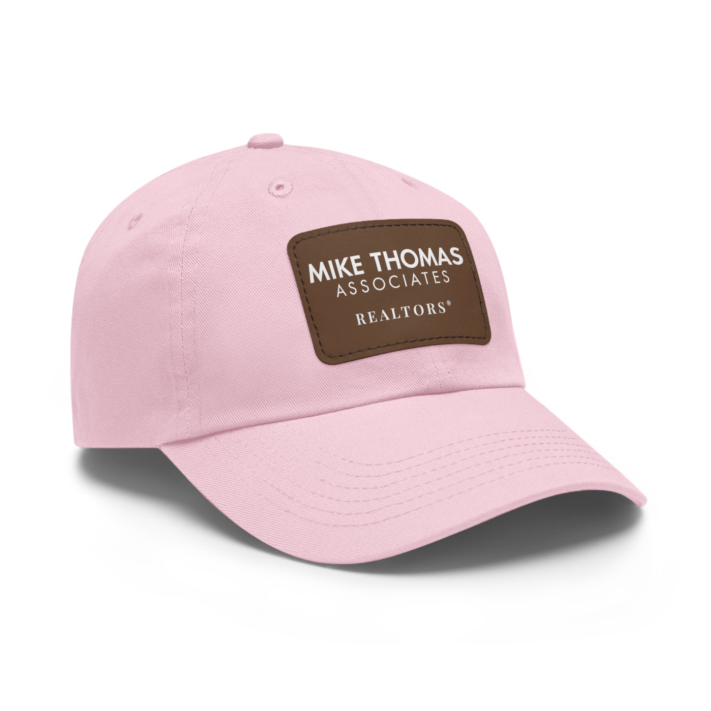 Classic Dad Hat with Leather Patch - Personalized Realtor Cap