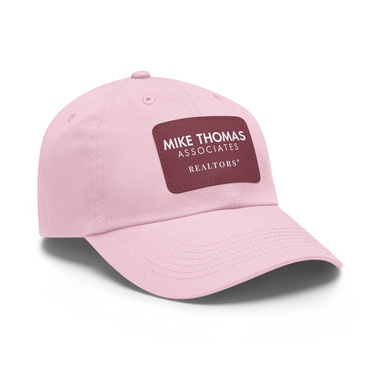 Classic Dad Hat with Leather Patch - Personalized Realtor Cap