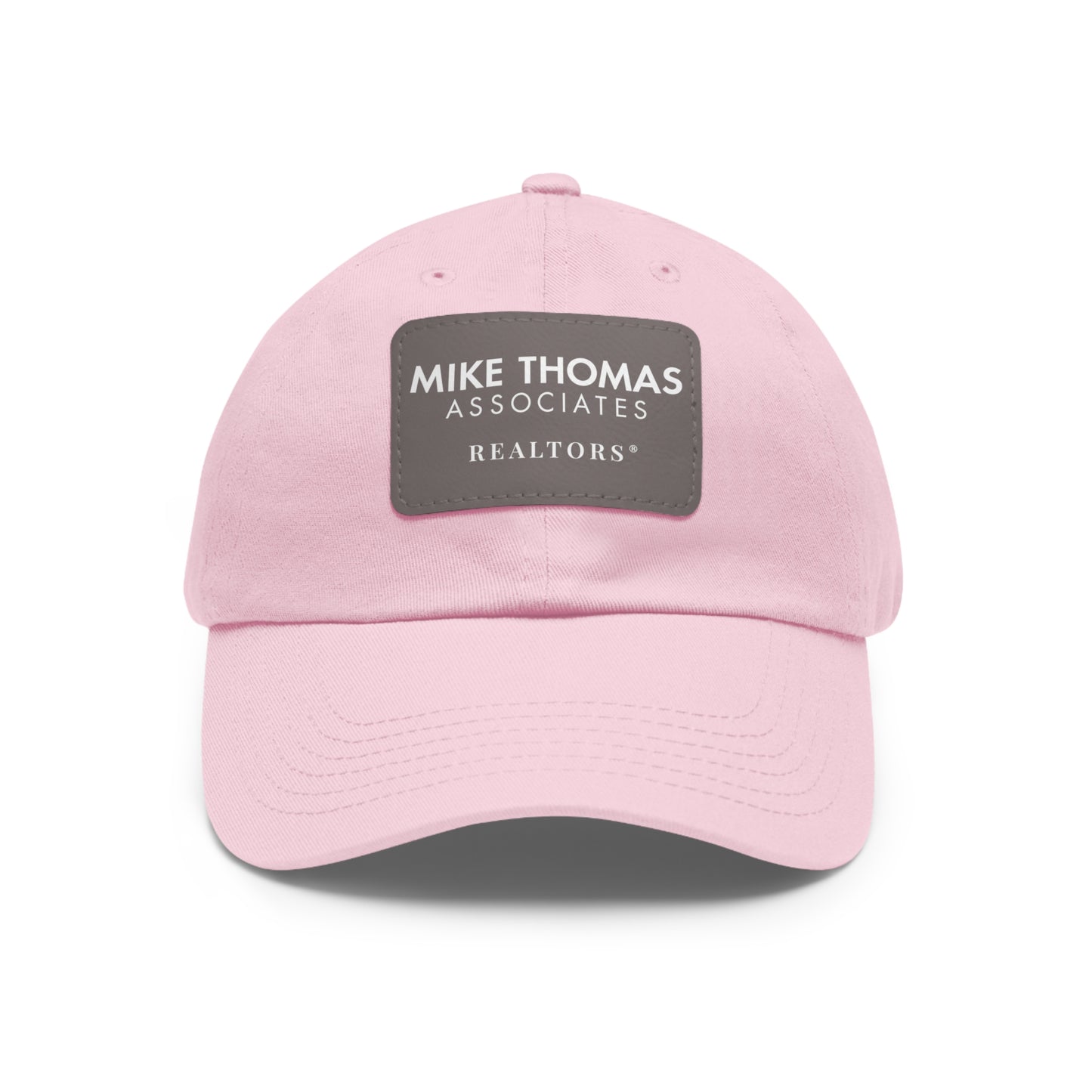 Classic Dad Hat with Leather Patch - Personalized Realtor Cap