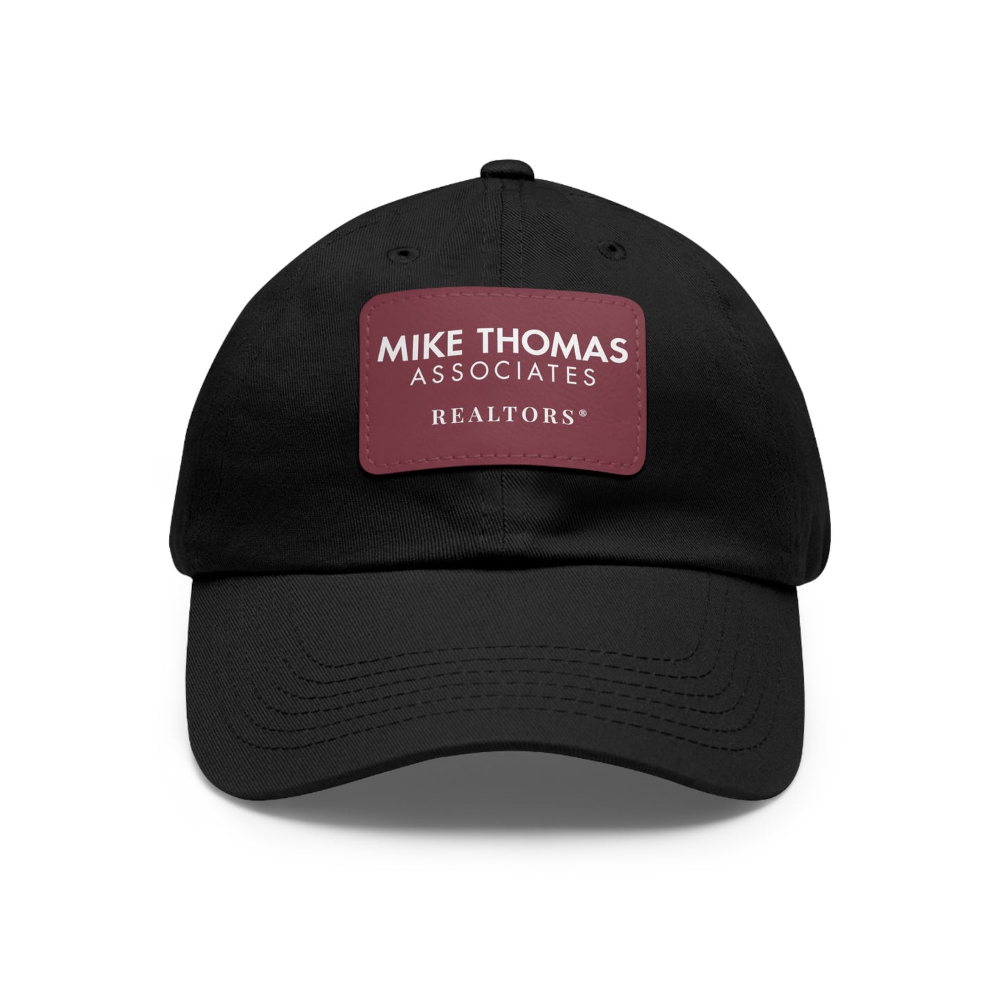 Classic Dad Hat with Leather Patch - Personalized Realtor Cap