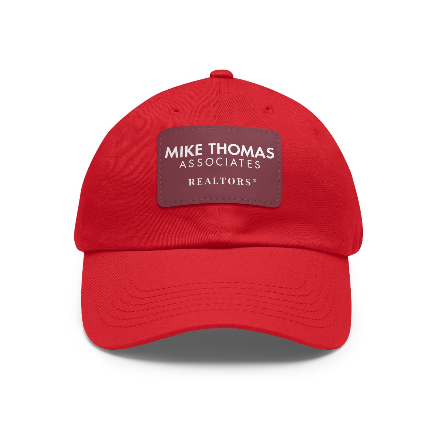 Classic Dad Hat with Leather Patch - Personalized Realtor Cap