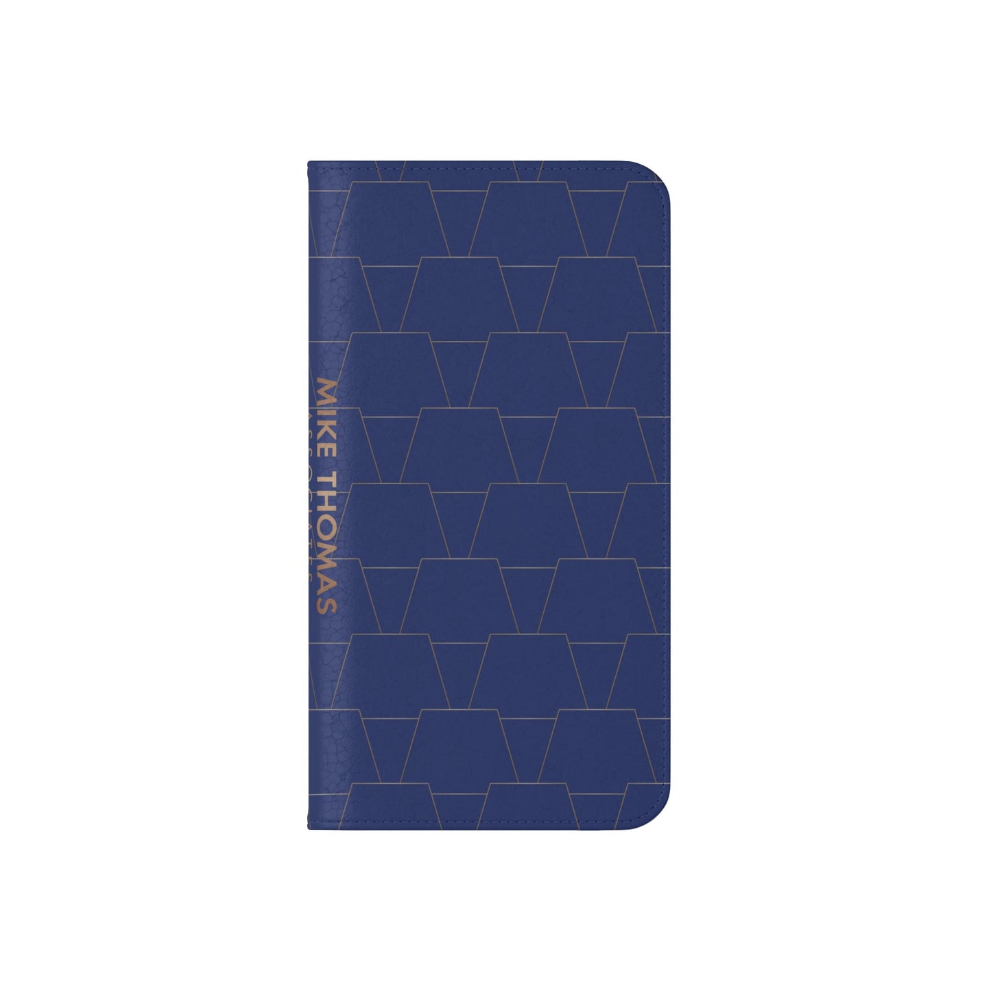 Stylish Flip Case for Smartphones - Geometric Design, Card Slots