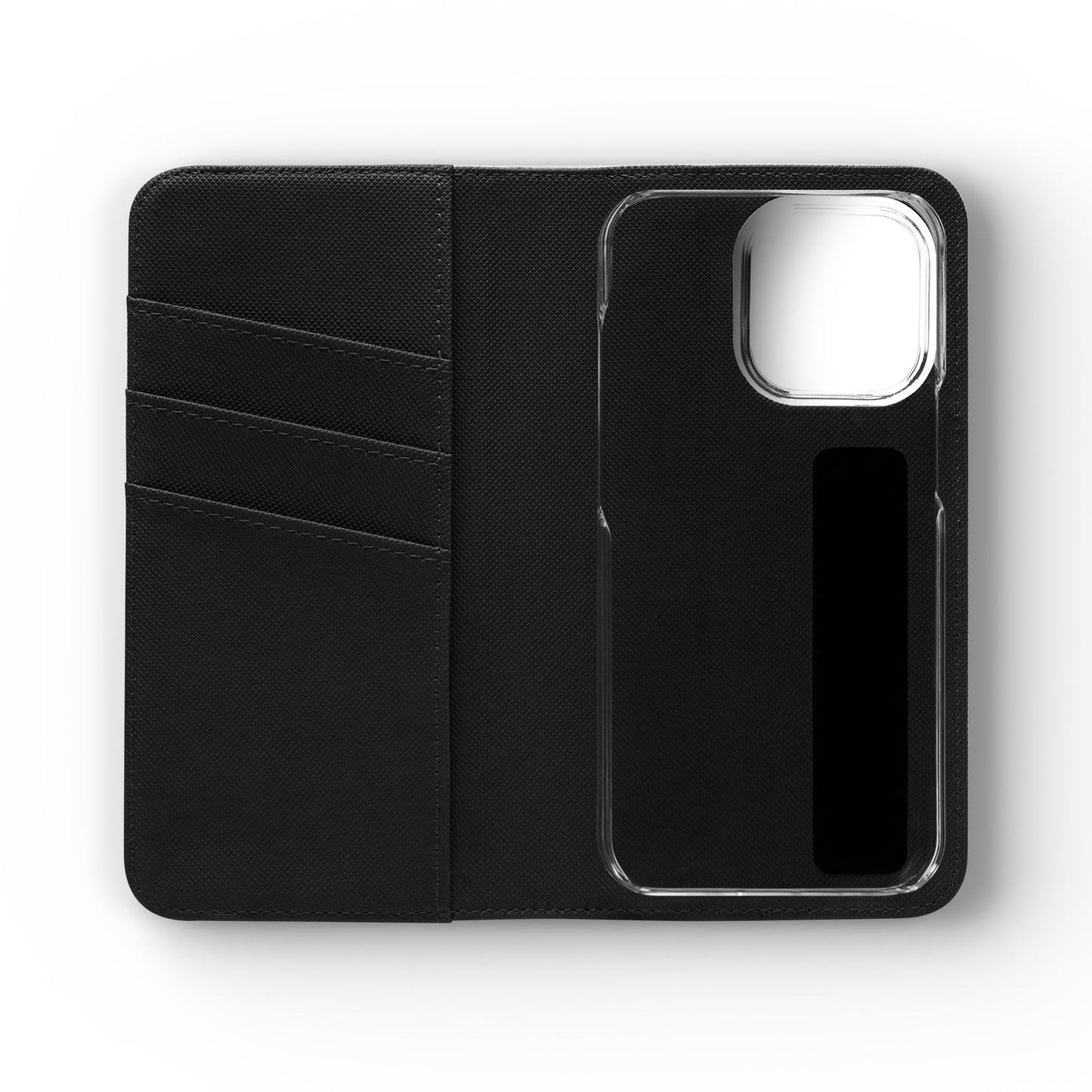 Stylish Flip Case for Smartphones - Geometric Design, Card Slots
