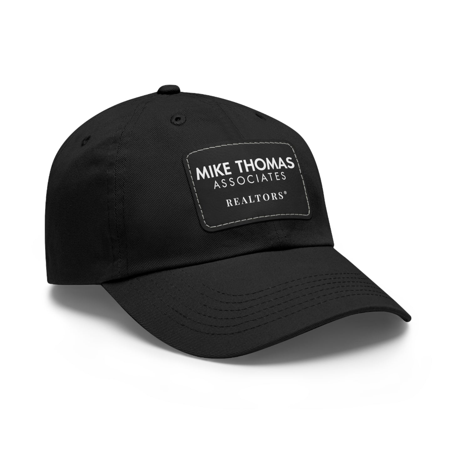 Classic Dad Hat with Leather Patch - Personalized Realtor Cap