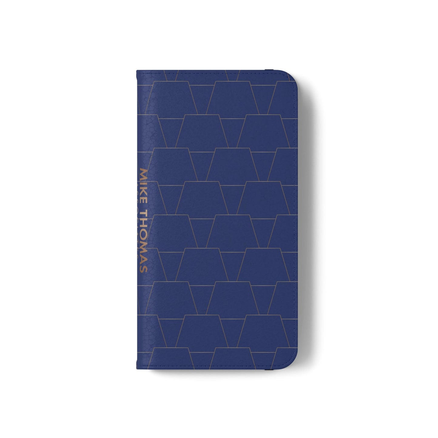 Stylish Flip Case for Smartphones - Geometric Design, Card Slots