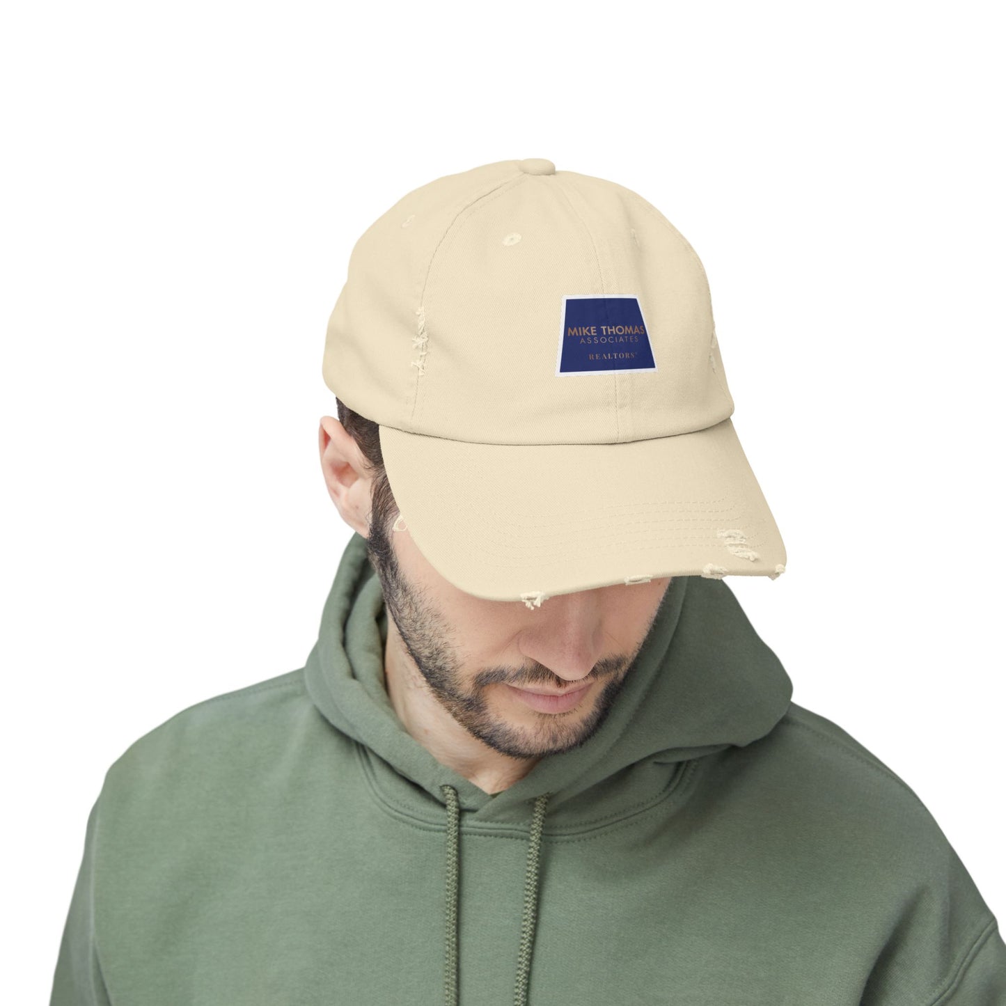 Unisex Distressed Cap with Realtor Logo - Casual Everyday Accessory