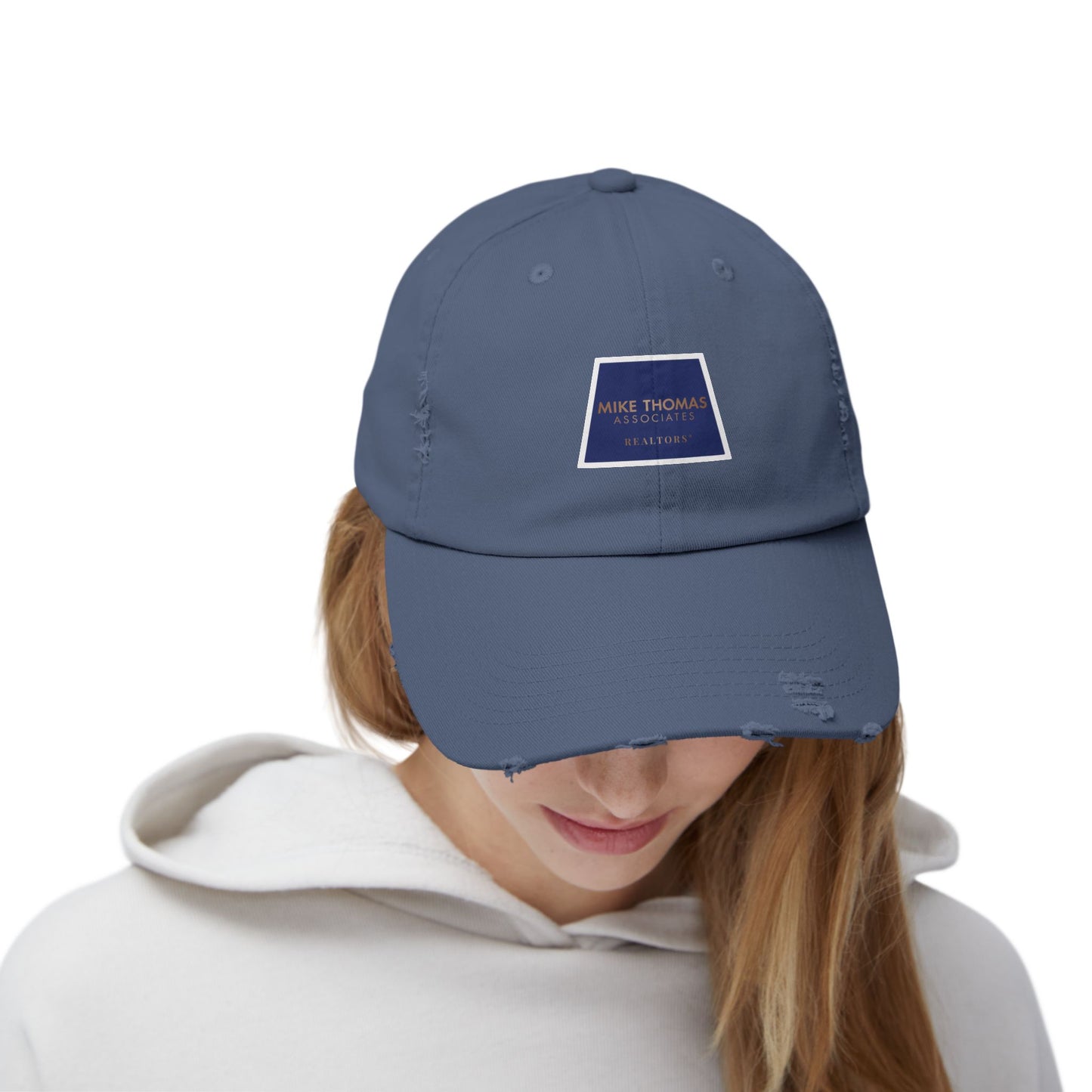 Unisex Distressed Cap with Realtor Logo - Casual Everyday Accessory