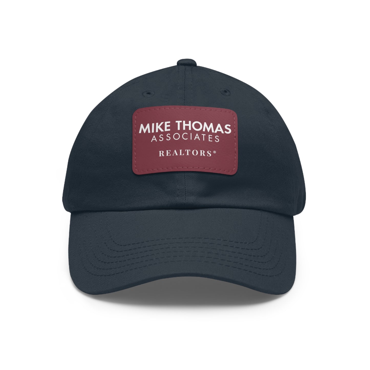 Classic Dad Hat with Leather Patch - Personalized Realtor Cap