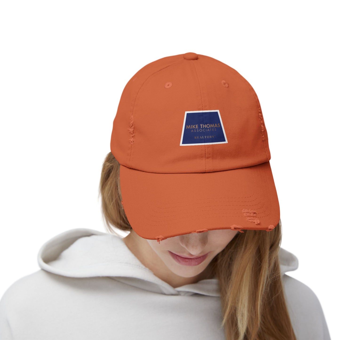 Unisex Distressed Cap with Realtor Logo - Casual Everyday Accessory