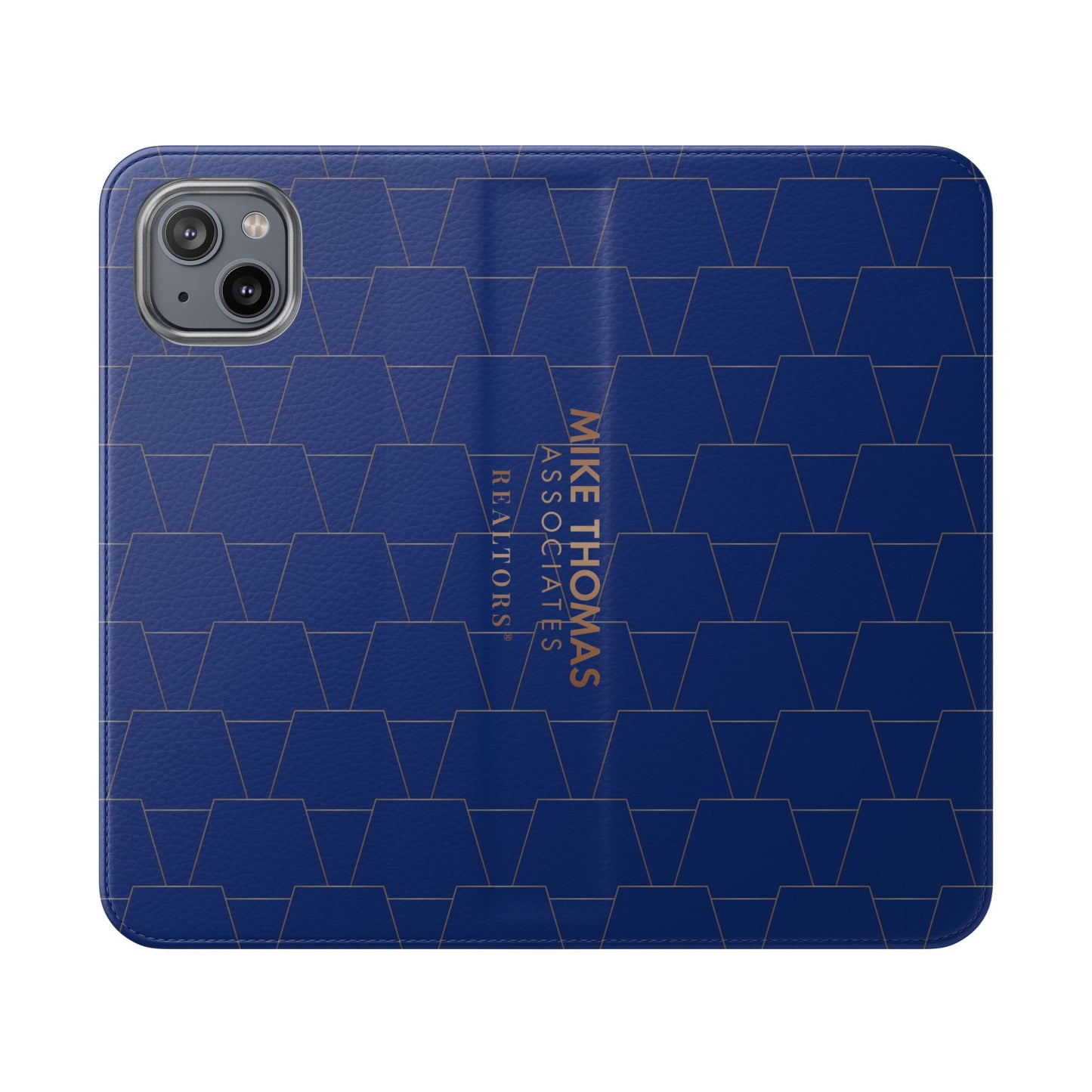 Stylish Flip Case for Smartphones - Geometric Design, Card Slots
