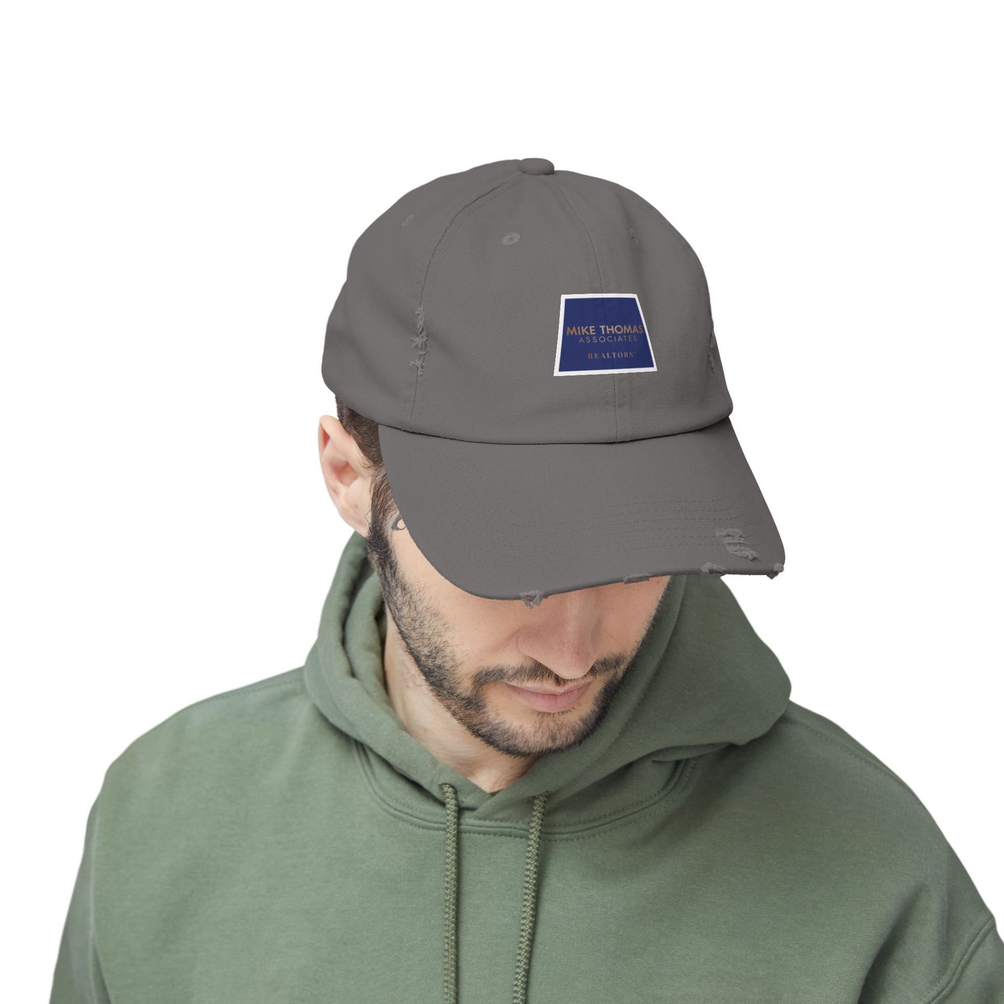 Unisex Distressed Cap with Realtor Logo - Casual Everyday Accessory