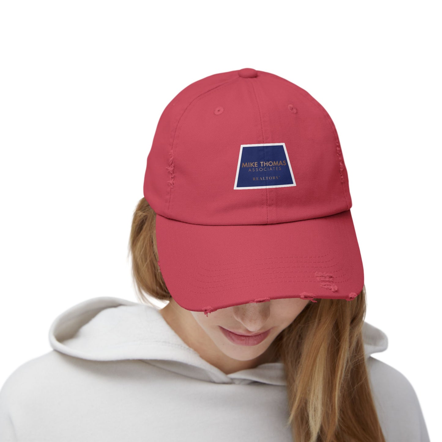 Unisex Distressed Cap with Realtor Logo - Casual Everyday Accessory
