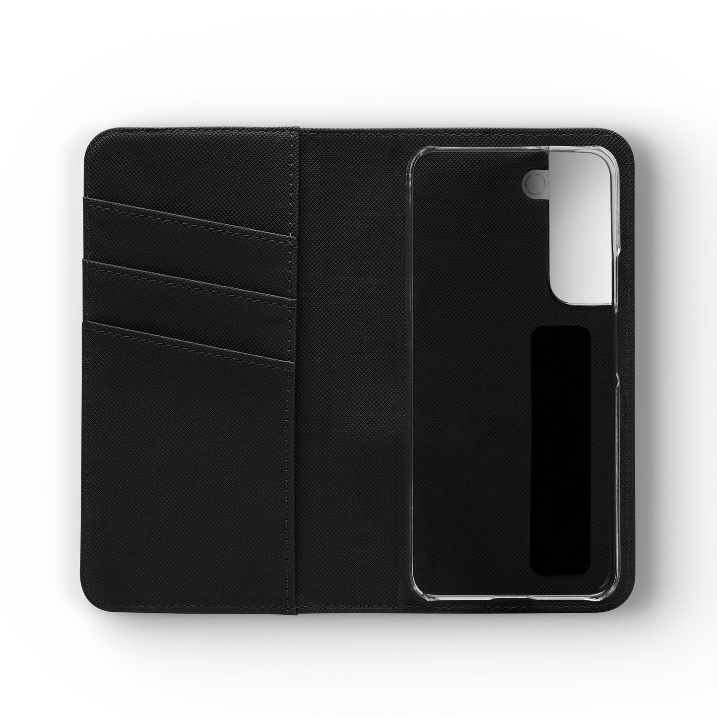 Stylish Flip Case for Smartphones - Geometric Design, Card Slots