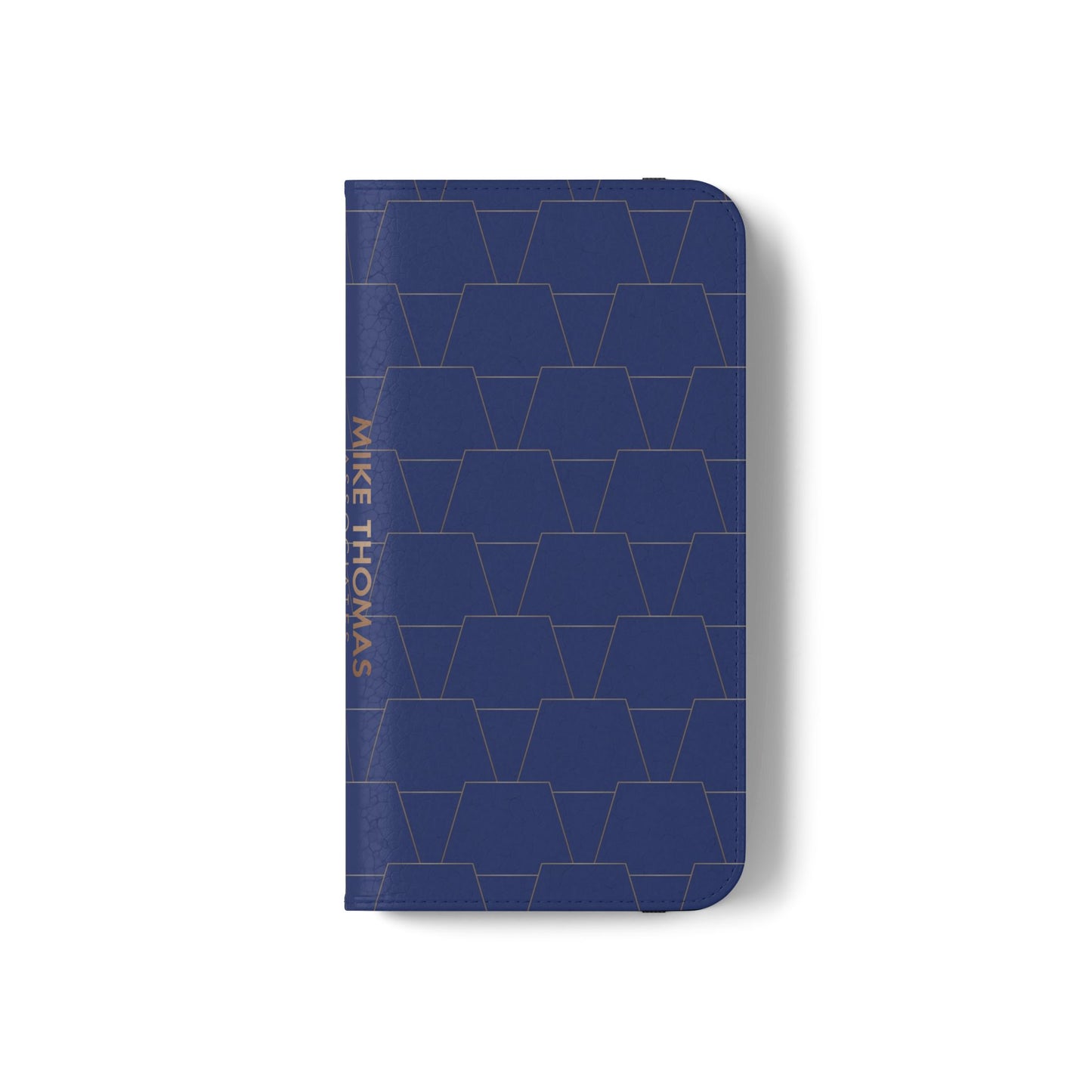 Stylish Flip Case for Smartphones - Geometric Design, Card Slots