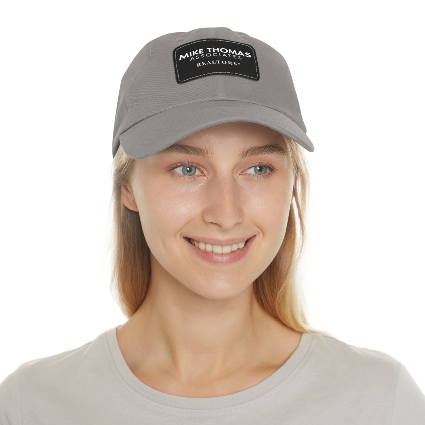 Classic Dad Hat with Leather Patch - Personalized Realtor Cap