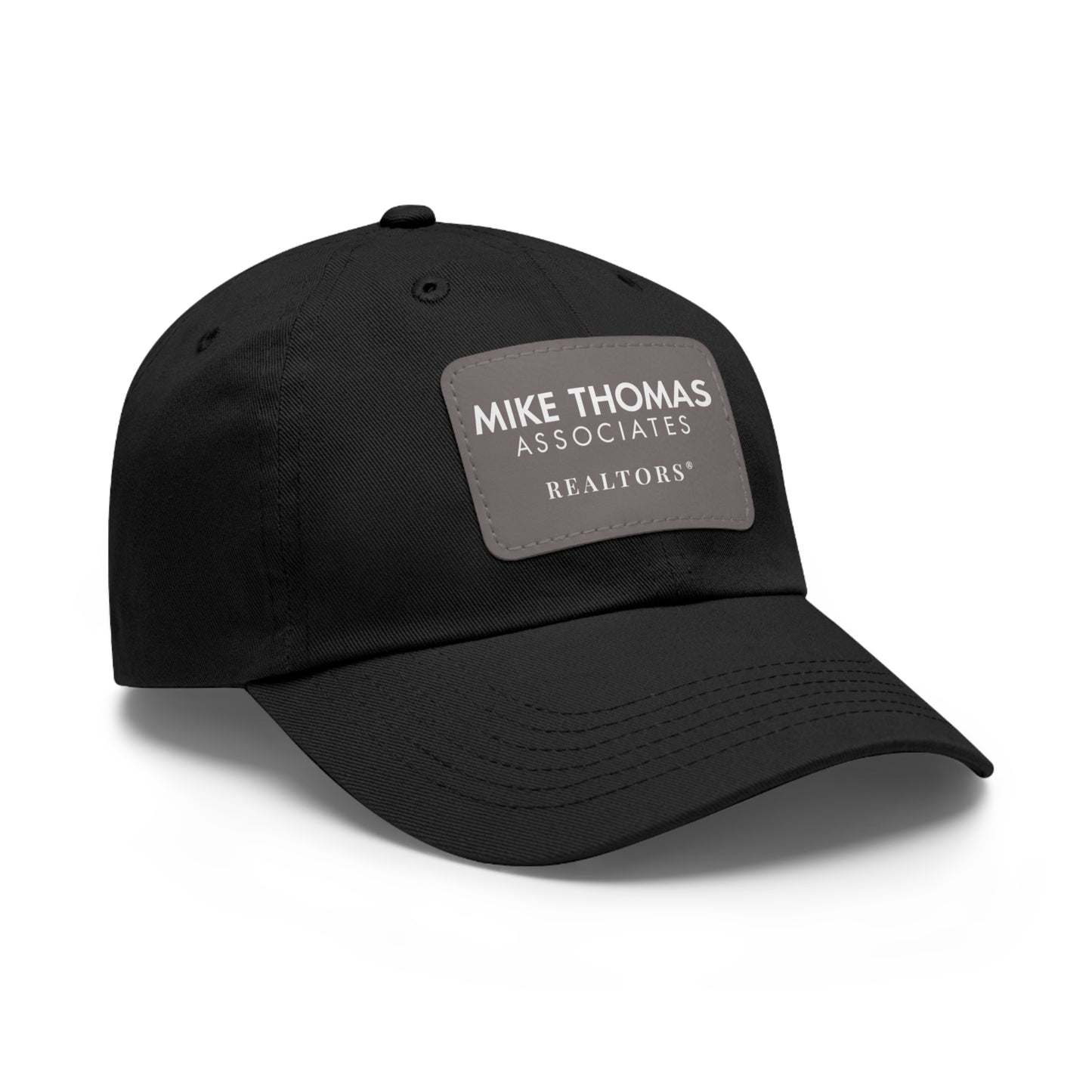 Classic Dad Hat with Leather Patch - Personalized Realtor Cap
