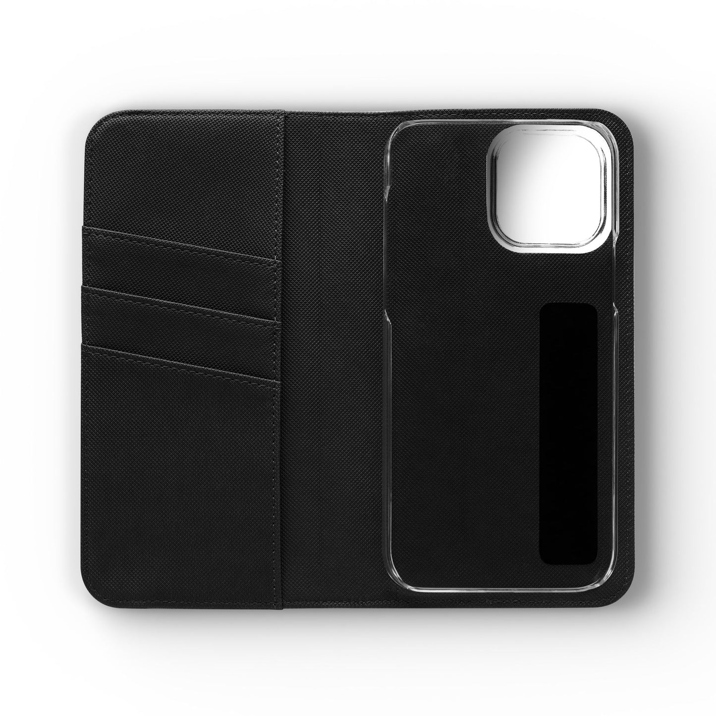 Stylish Flip Case for Smartphones - Geometric Design, Card Slots