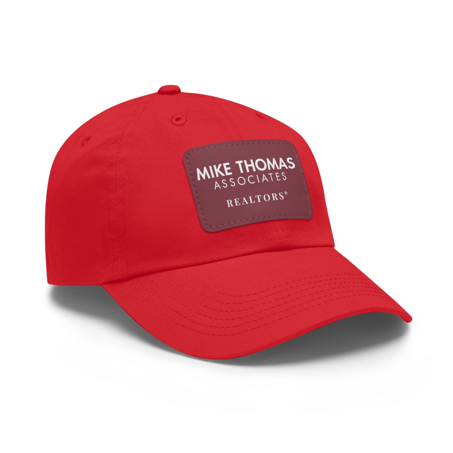 Classic Dad Hat with Leather Patch - Personalized Realtor Cap