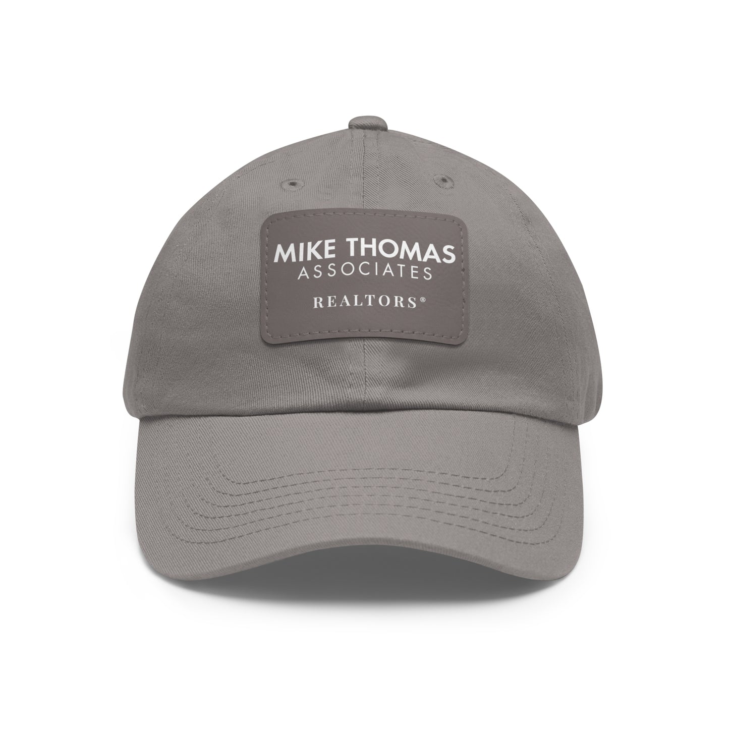 Classic Dad Hat with Leather Patch - Personalized Realtor Cap