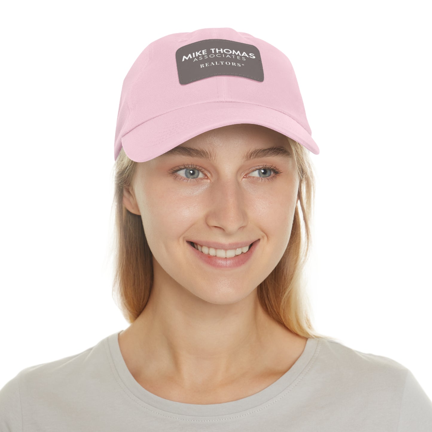 Classic Dad Hat with Leather Patch - Personalized Realtor Cap