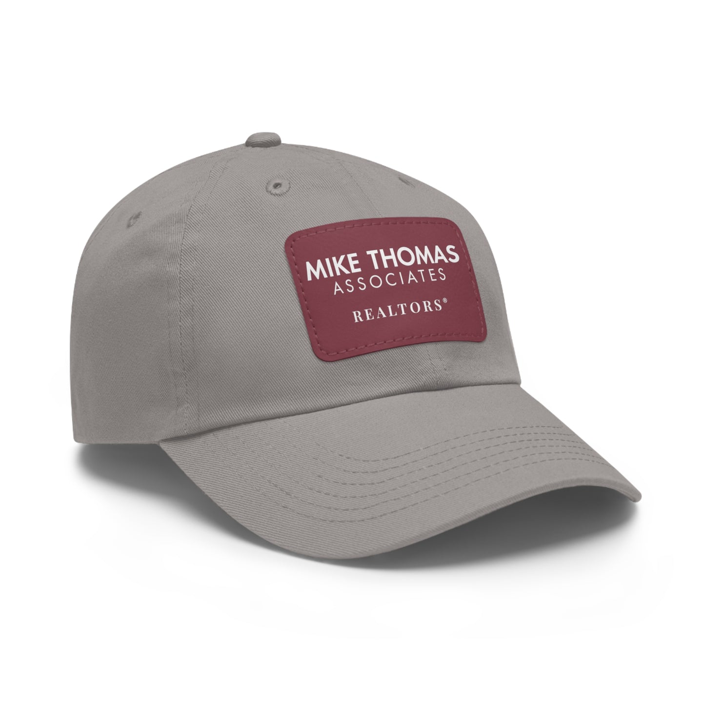 Classic Dad Hat with Leather Patch - Personalized Realtor Cap