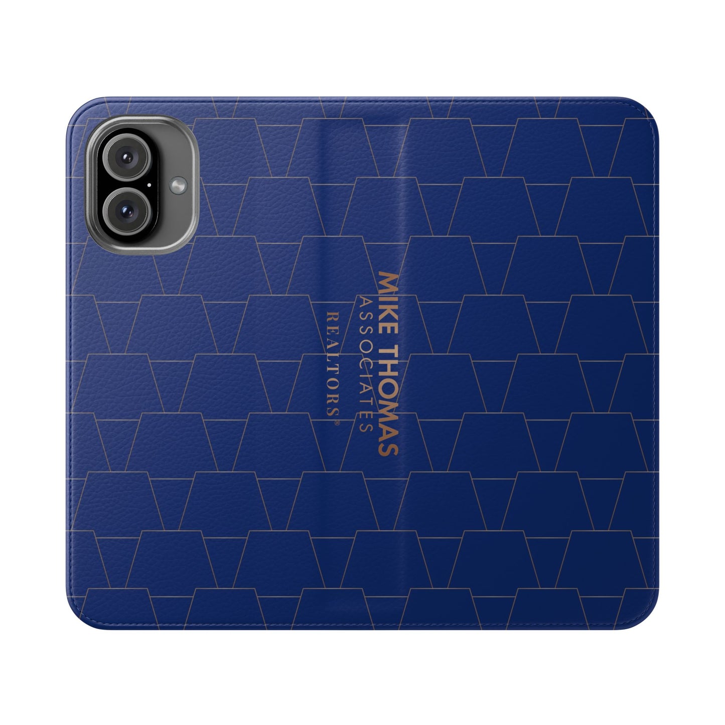 Stylish Flip Case for Smartphones - Geometric Design, Card Slots