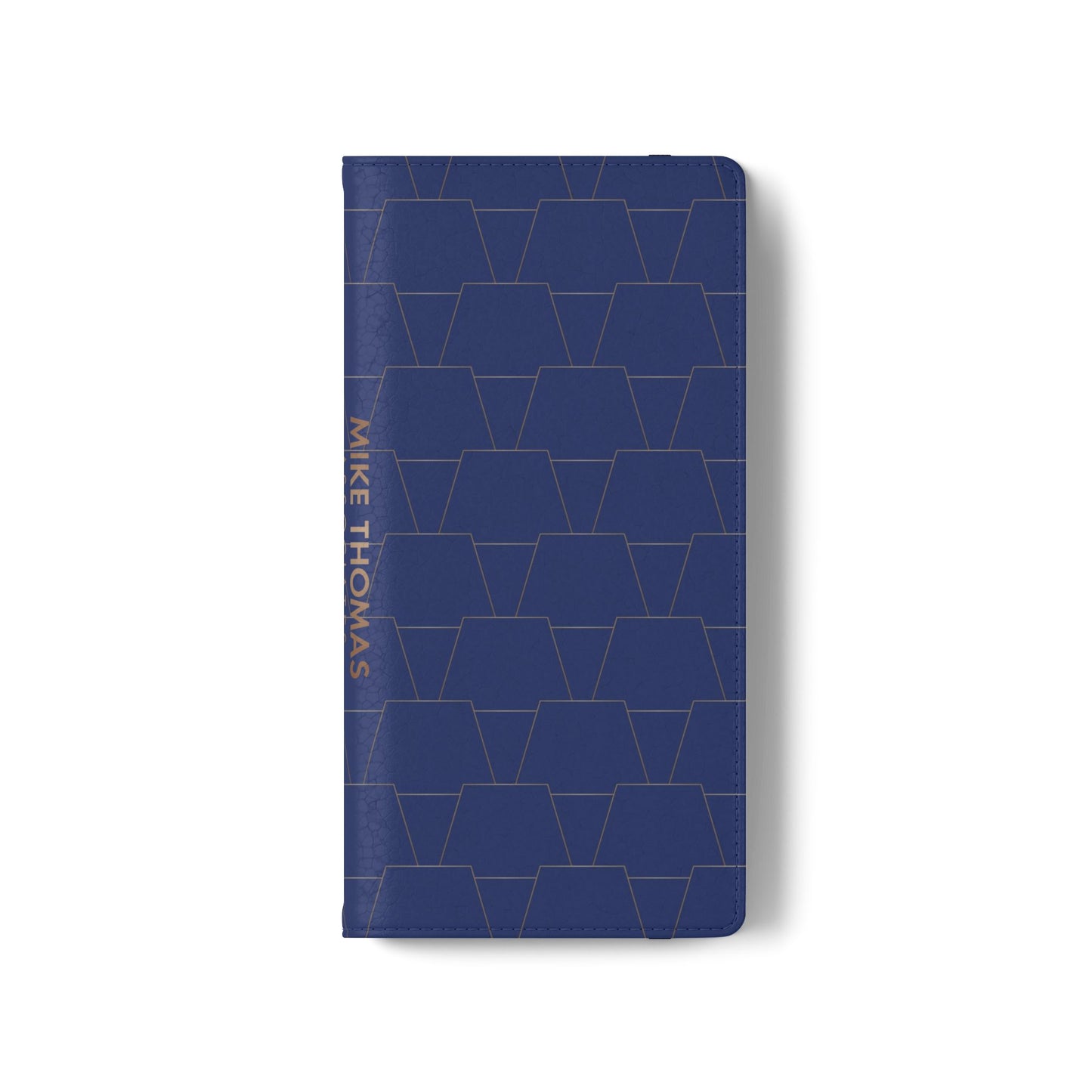 Stylish Flip Case for Smartphones - Geometric Design, Card Slots
