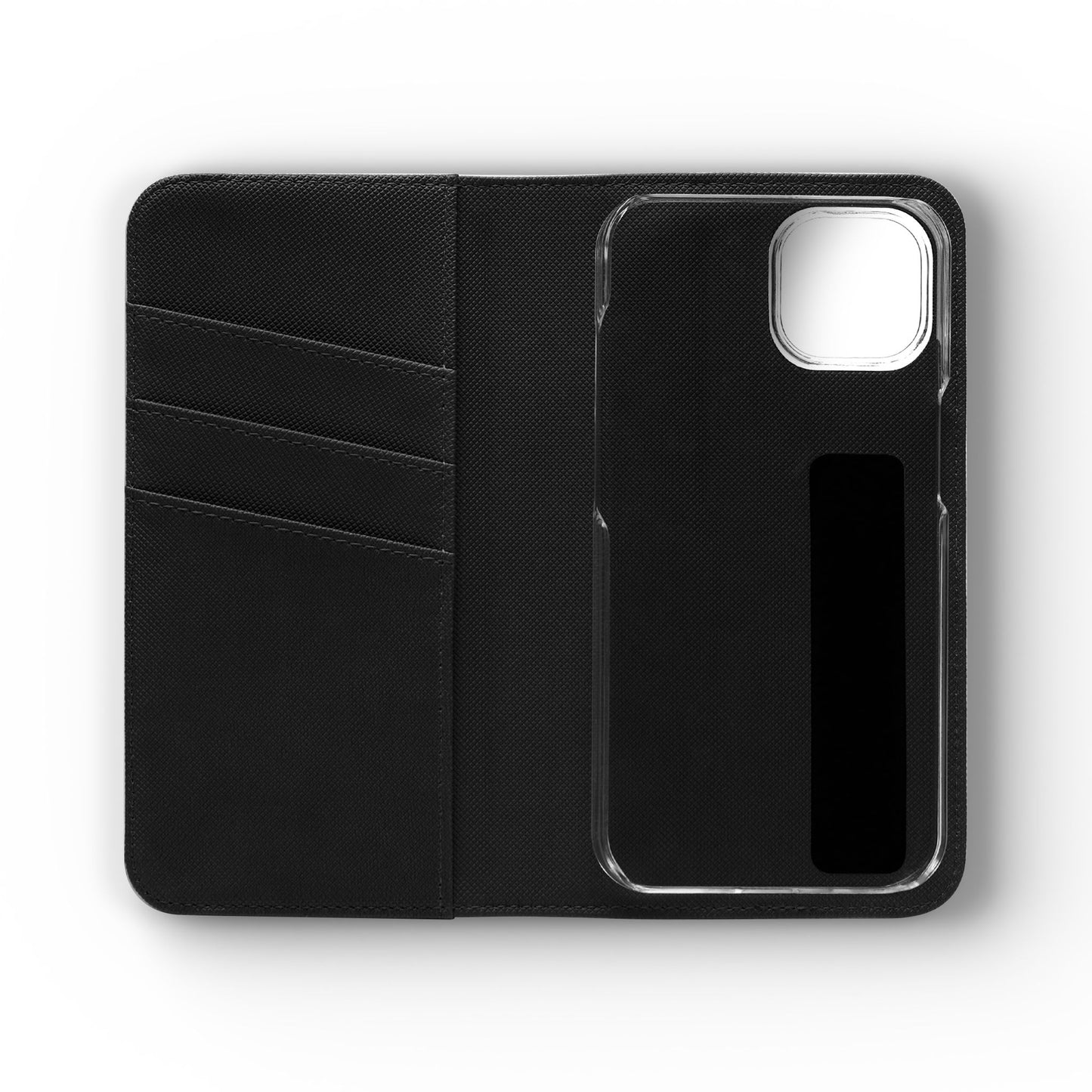Stylish Flip Case for Smartphones - Geometric Design, Card Slots
