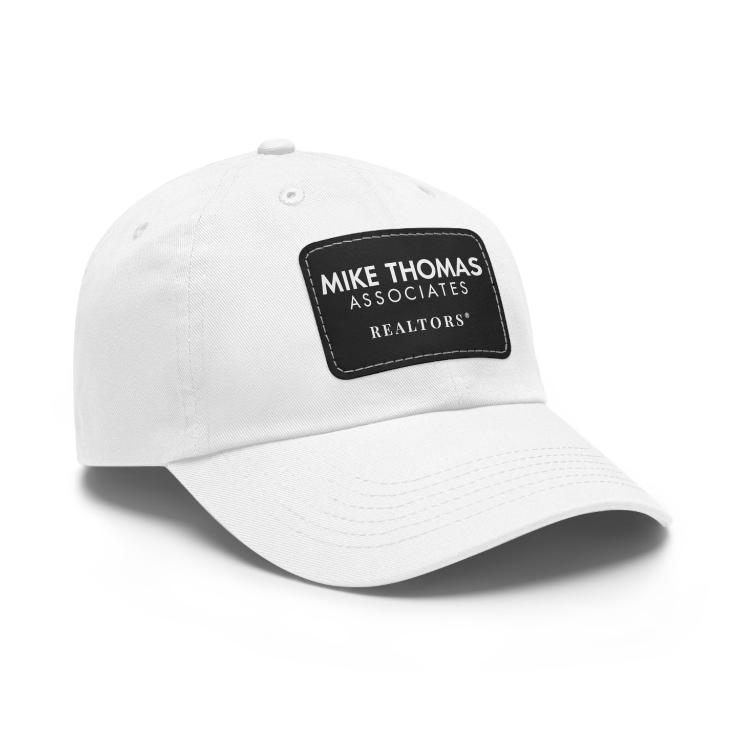 Classic Dad Hat with Leather Patch - Personalized Realtor Cap