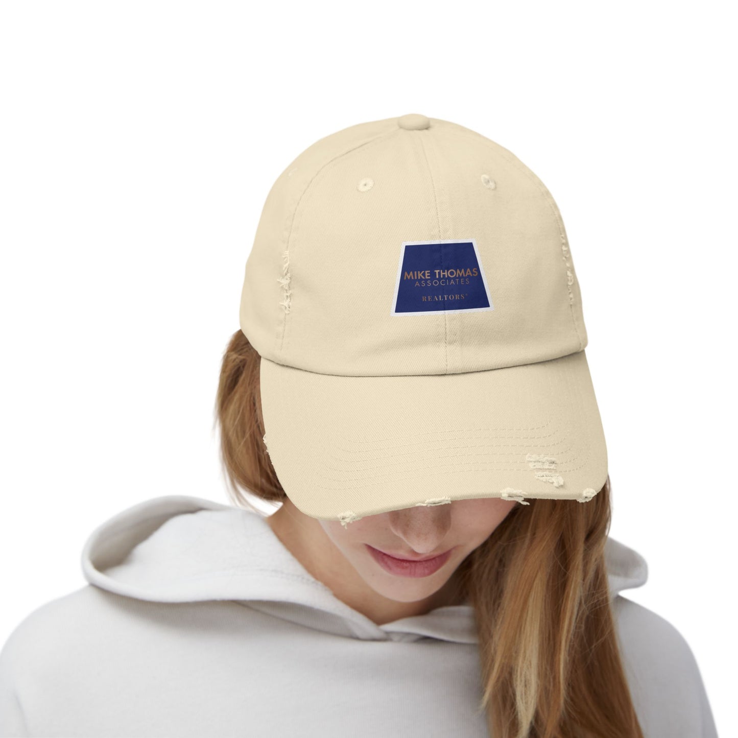 Unisex Distressed Cap with Realtor Logo - Casual Everyday Accessory